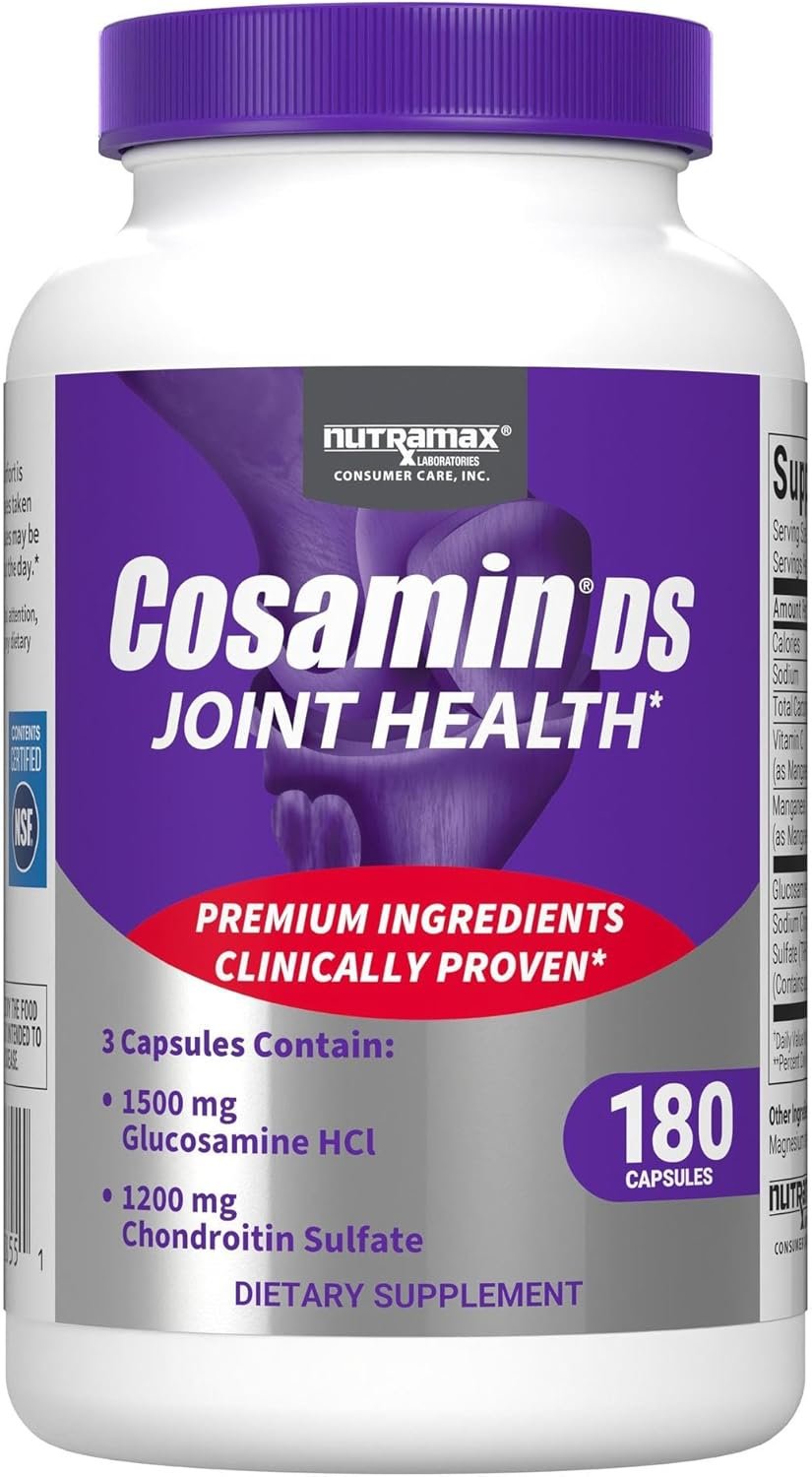 Nutramax Cosamin® DS Joint Health Supplement with Glucosamine & Chondroitin for Men’s & Women's Joint Health, 180 Capsules - Image 2