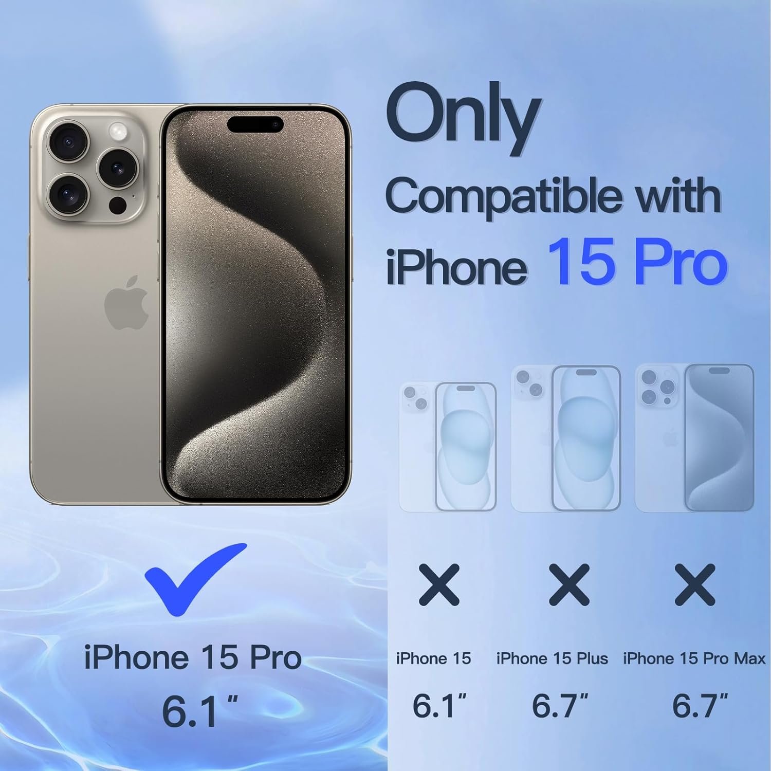 JETech Privacy Full Coverage Screen Protector for iPhone 15 Pro 6.1-Inch, Black Edge Anti-Spy Tempered Glass Film with Easy Installation Tool, Case-Friendly, 2-Pack - Image 4