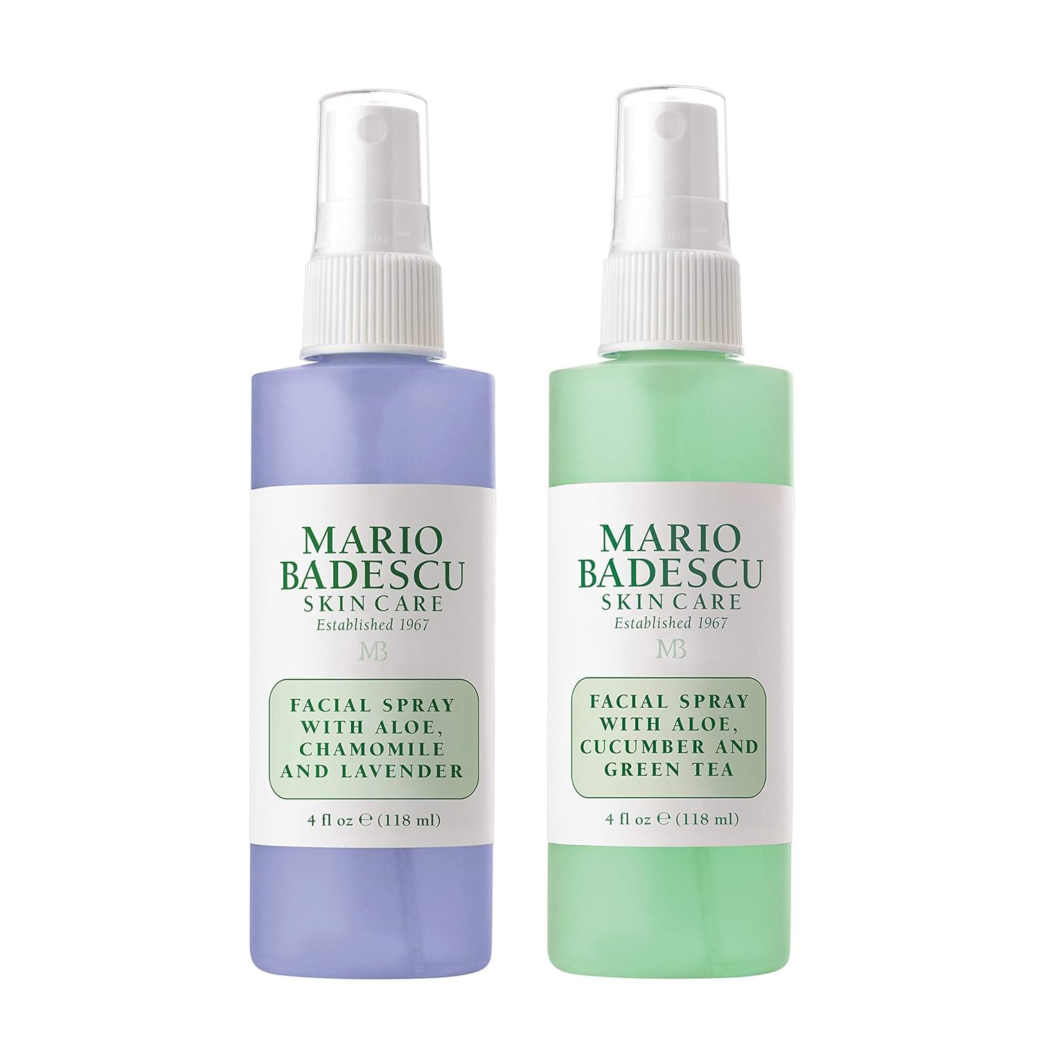 Mario Badescu Facial Spray Duo - Includes Aloe, Chamomile & Lavender PLUS Aloe, Cucumber & Green Tea Toner for Face, Neck or Hair - Cooling and Hydrating Face Mist for All Skin Types, Dewy Finish - Image 2