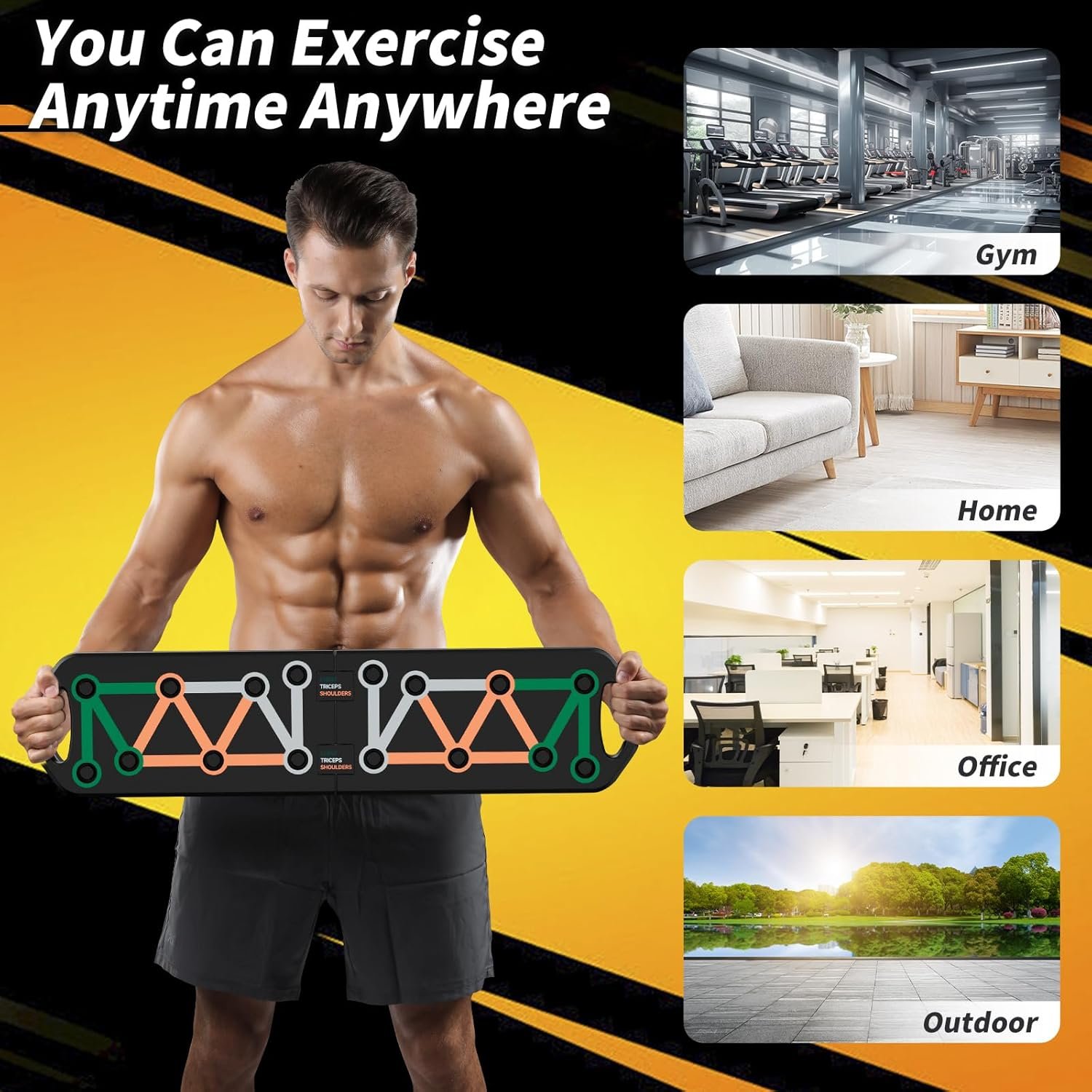 Push Up Board,Portable Multi-Function Foldable 22 in 1 Push Up Bar,Push Up Strength Training Equipment - Image 3