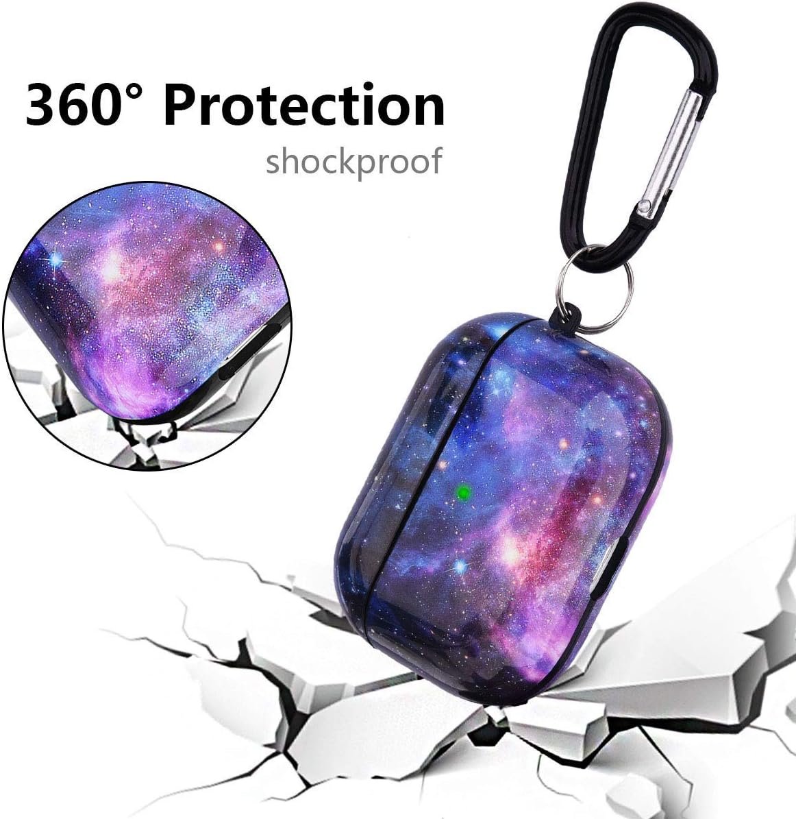 CAGOS for Airpod Pro Case, Cute Airpods Pro 2nd/1st Generation Case Cover Hard TPU Protective iPod Pro Case with Keychain Accessories for Women Men - Image 3