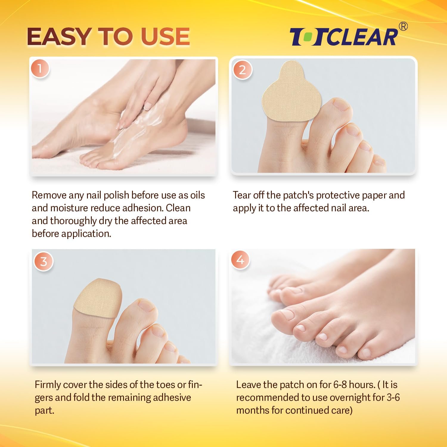 Fungal Nail Patches: Nail Fungus Relief - Toenail Fungus Relief - Nighttime Renewal Fungal Nail Patches - Nail Fungus Improvement - Overnight Nail Repair - 8-Hour Nighttime Renewal - 21 PCS - Image 6