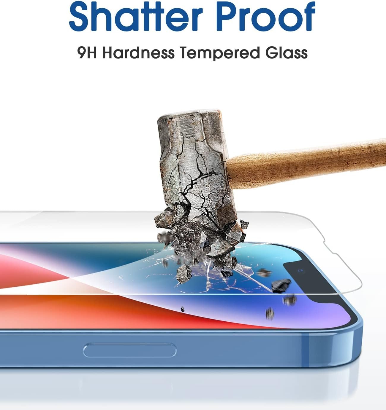 amFiIm 2 Pack Tempered Glass Screen Protector + Camera Lens Protector for iPhone 14 6.1", Easy OneTouch Installation, Auto-Alignment, Bubble Free Case Friendly, Anti-Scratch - Image 7