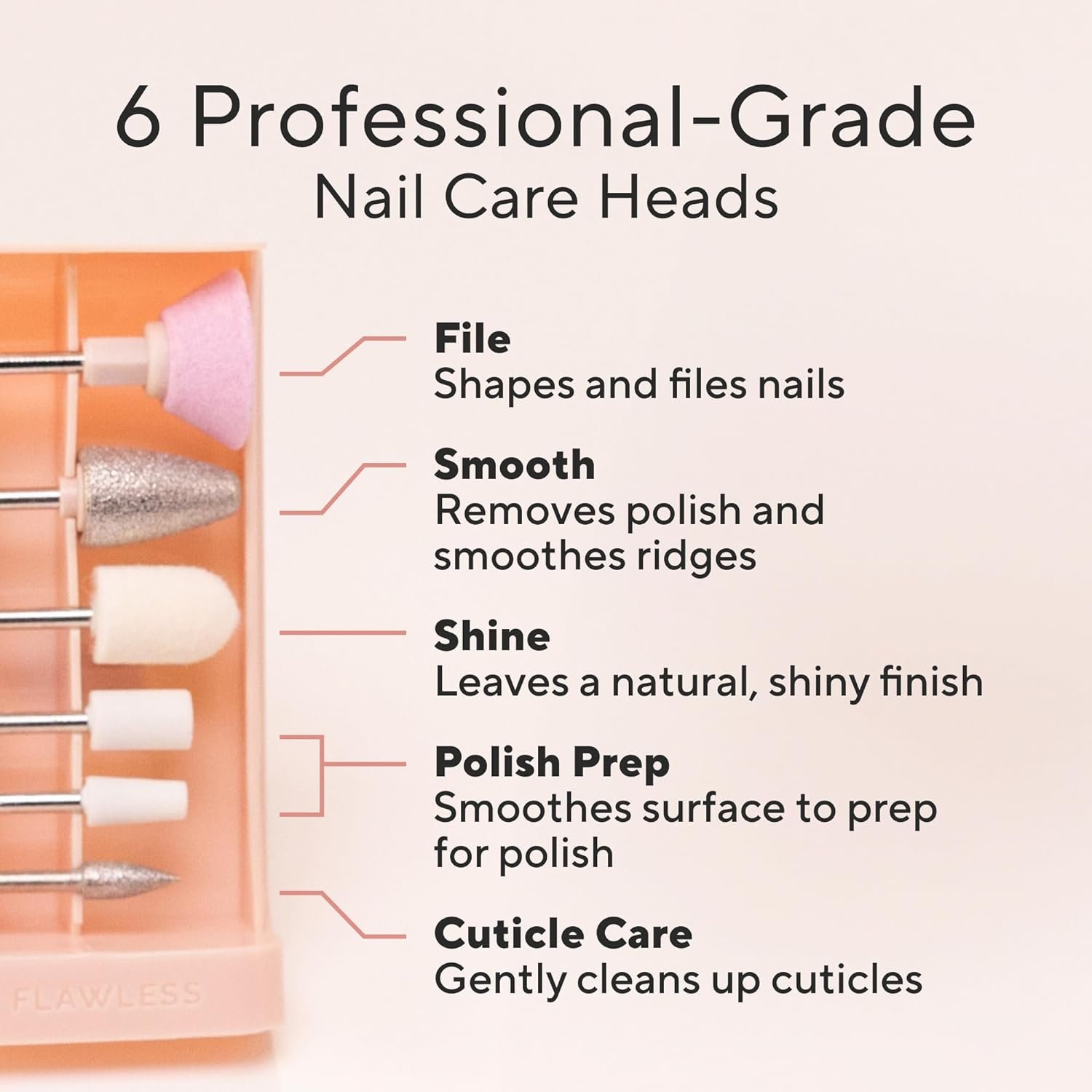 Finishing Touch Flawless Salon Nails Kit, Electronic Nail File and Full Manicure and Pedicure Tool - Image 7