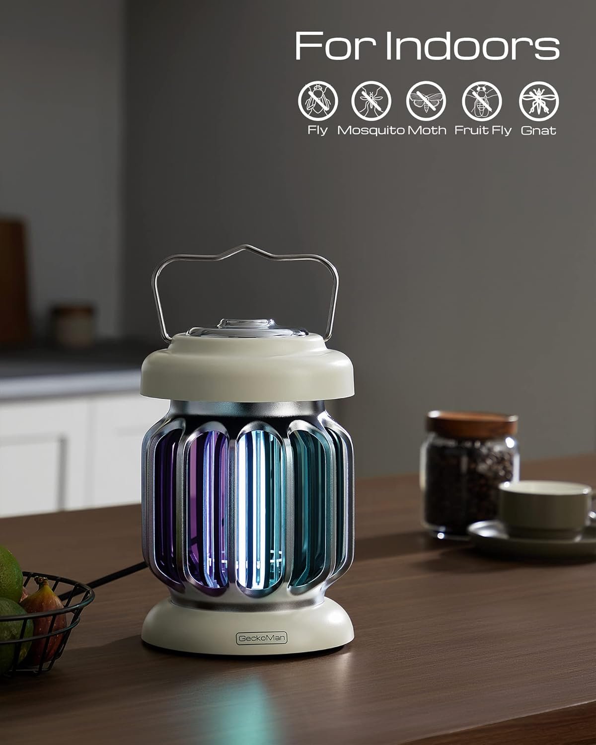 Hybrid Spectrum, Dusk-to-Dawn Bug Zapper Outdoor Bug Zapper Indoor Bug Zapper Mosquito Repellent Outdoor Patio Mosquito Zapper Fly Zapper Fruit Fly Trap for Indoors Mosquito Killer with Light Sensor - Image 5