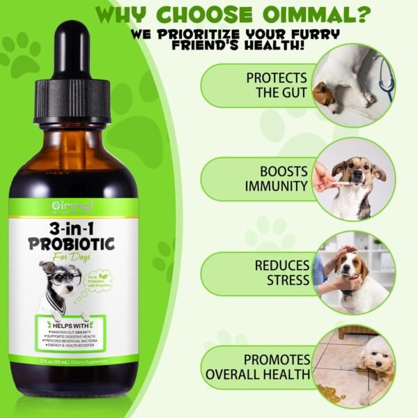 3-in-1 Probiotics for Dogs, Cat Probiotic, Probiotics for Digestive Health Support, Dog Digestive Enzymes & Pure Prebiotic, Supplement for Gut Health & Beneficial Bacteria, Puppy Probiotic - Image 5