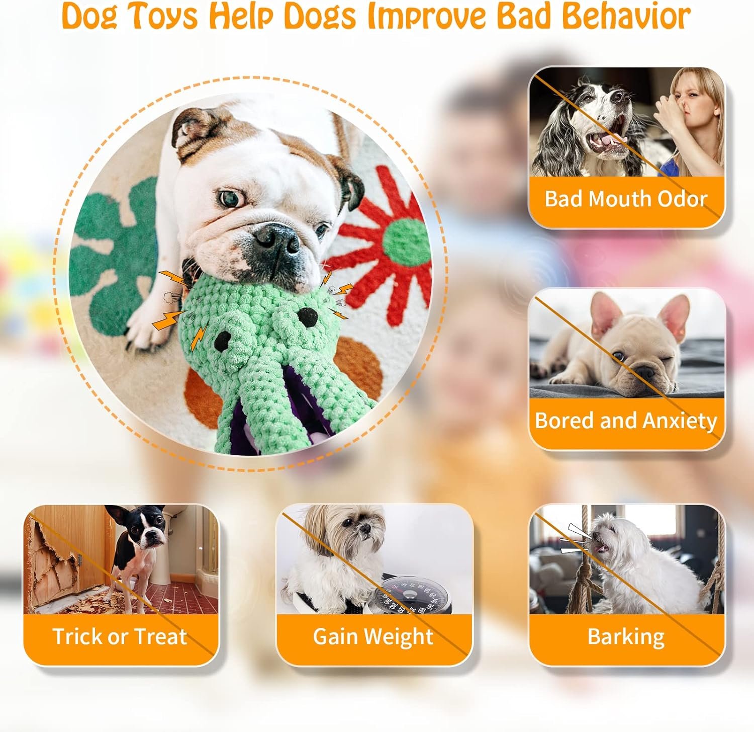 Squeaky Dog Toys for Large Dogs: Plush Dog Toys with Soft Fabric - Pet Toys for Small, Medium, and Large Dogs - Puppy Toys to Keep Them Busy - Image 5