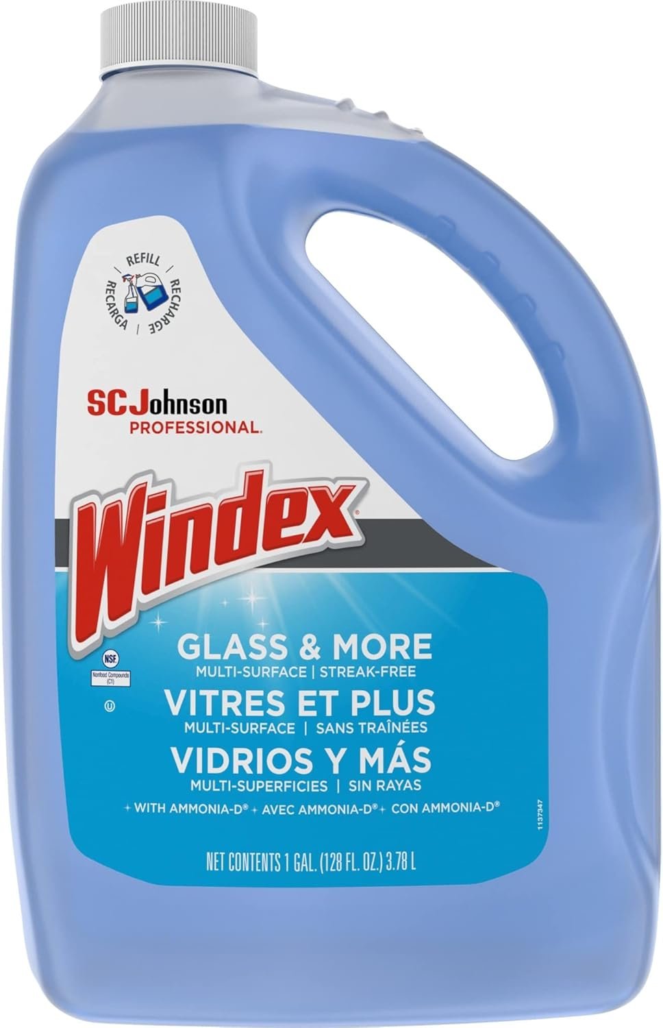 Windex 682252EA Powerized Formula Glass & Surface Cleaner, 1gal Bottle - Image 4