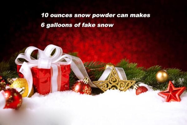 10 Ounces Fake Snow Instant Snow Make 6 Gallons, Artificial Snow Great for Holiday Snow Winter Decorations - Image 5