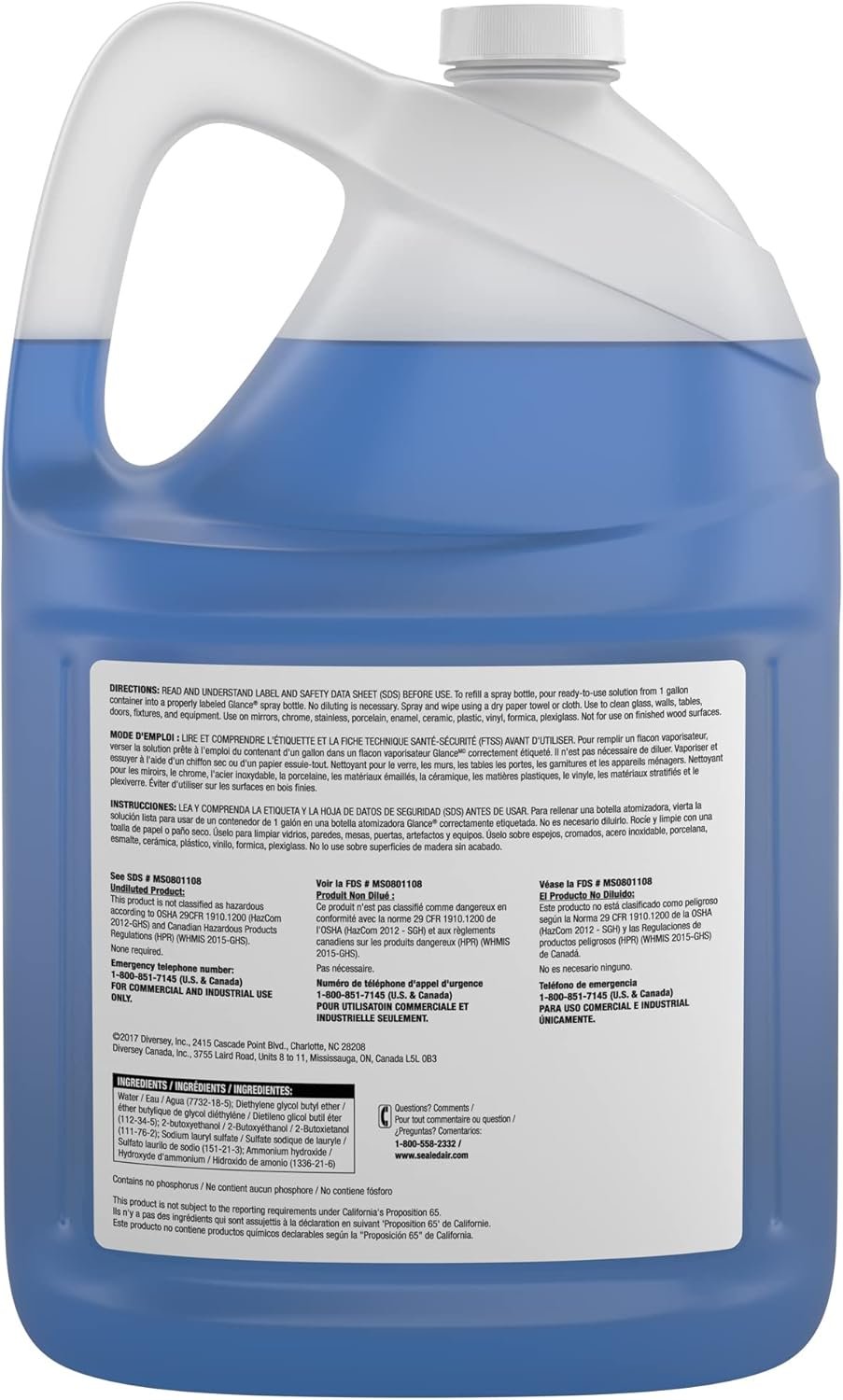 GLANCE CBD540311 Powerized Professional Glass & Surface Cleaner, Streak Free Commercial Ammoniated Window Spray, Ready-to-Use Refill, 1-Gallon (Pack of 2) - Image 5