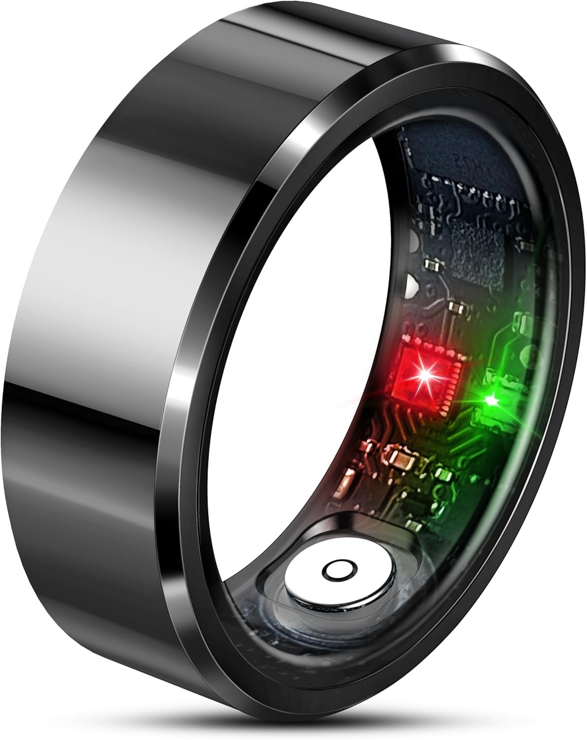 Smart Ring, Wearable Fitness Ring Health Tracker, Sleep Tracking, Heart Rate Fitness Tracker, 5-7 Days Battery Life (Black, 8#) - Image 2