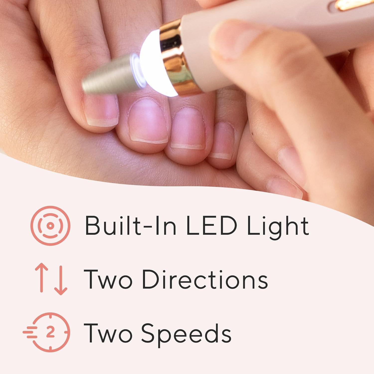 Finishing Touch Flawless Salon Nails Kit, Electronic Nail File and Full Manicure and Pedicure Tool - Image 9