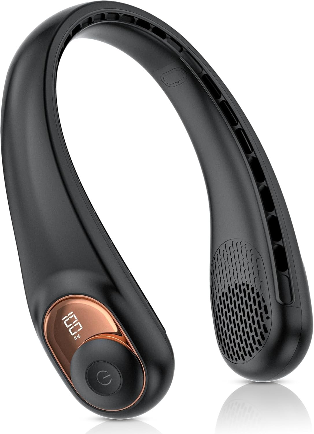 Neck Fan, Personal Fan with LED Indicator, USB-C Charging, Long-Lasting 5200mAh Battery, Hands Free Bladeless Fan with 3 Adjustable Speeds & Ultra-Quiet, Ideal for Home, Travel & Outdoor - Image 2