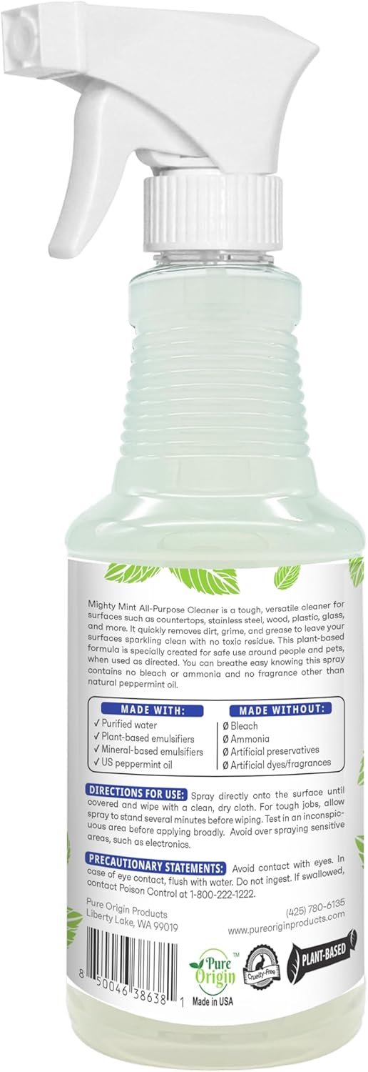 Mighty Mint All-Purpose Cleaner, Non-Toxic Spray for Home, Kitchen, Bathroom, Natural Peppermint Scent, 16oz - Image 9