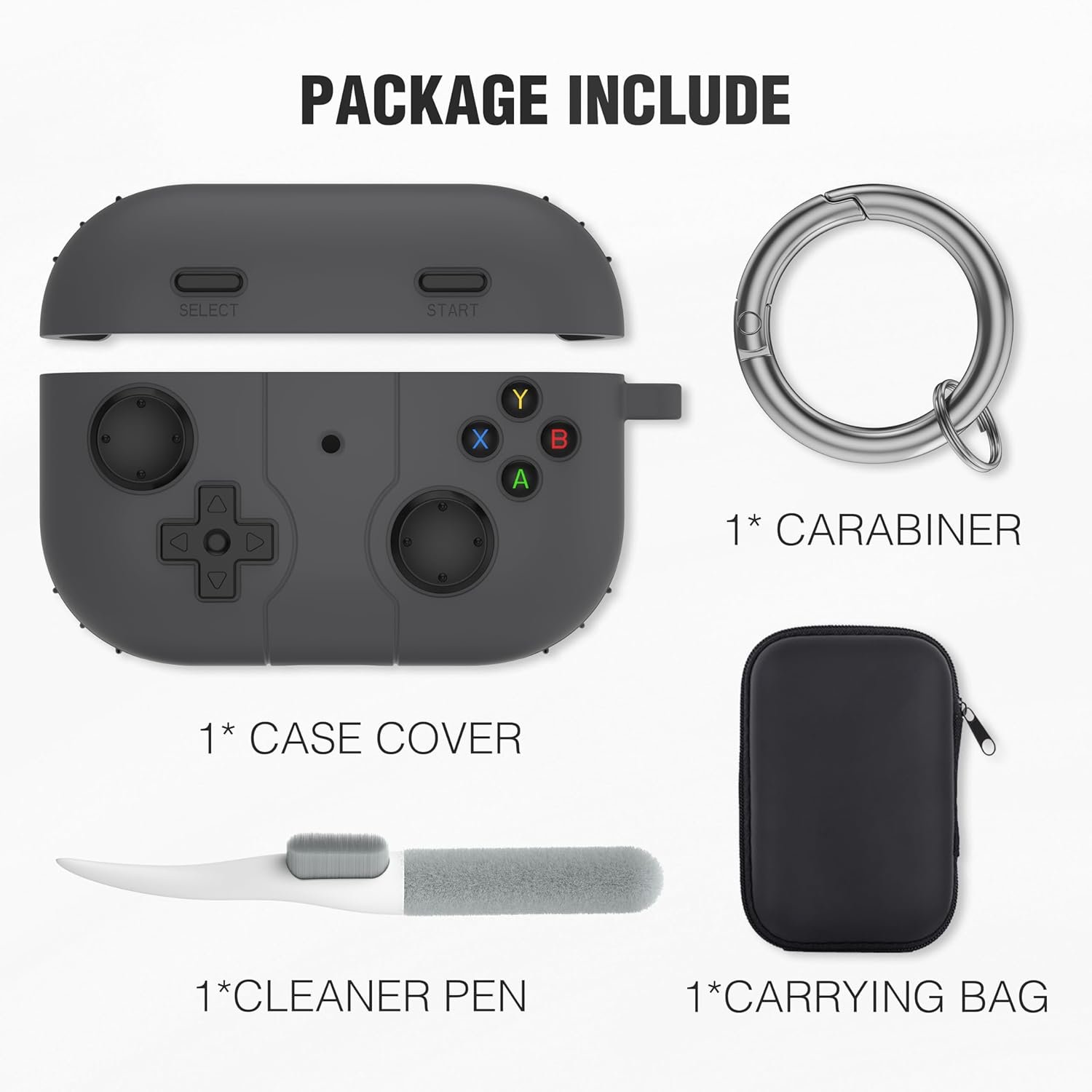 Valkit Compatible Airpods Pro 2nd/1st Generation Case with Cleaner Kit, Game Player Design Airpod Pro 2 Case 2022/2023 Soft Silicone iPods pro 2 Protective Case for Airpods Pro Gen 2/1 Charging Case - Image 6