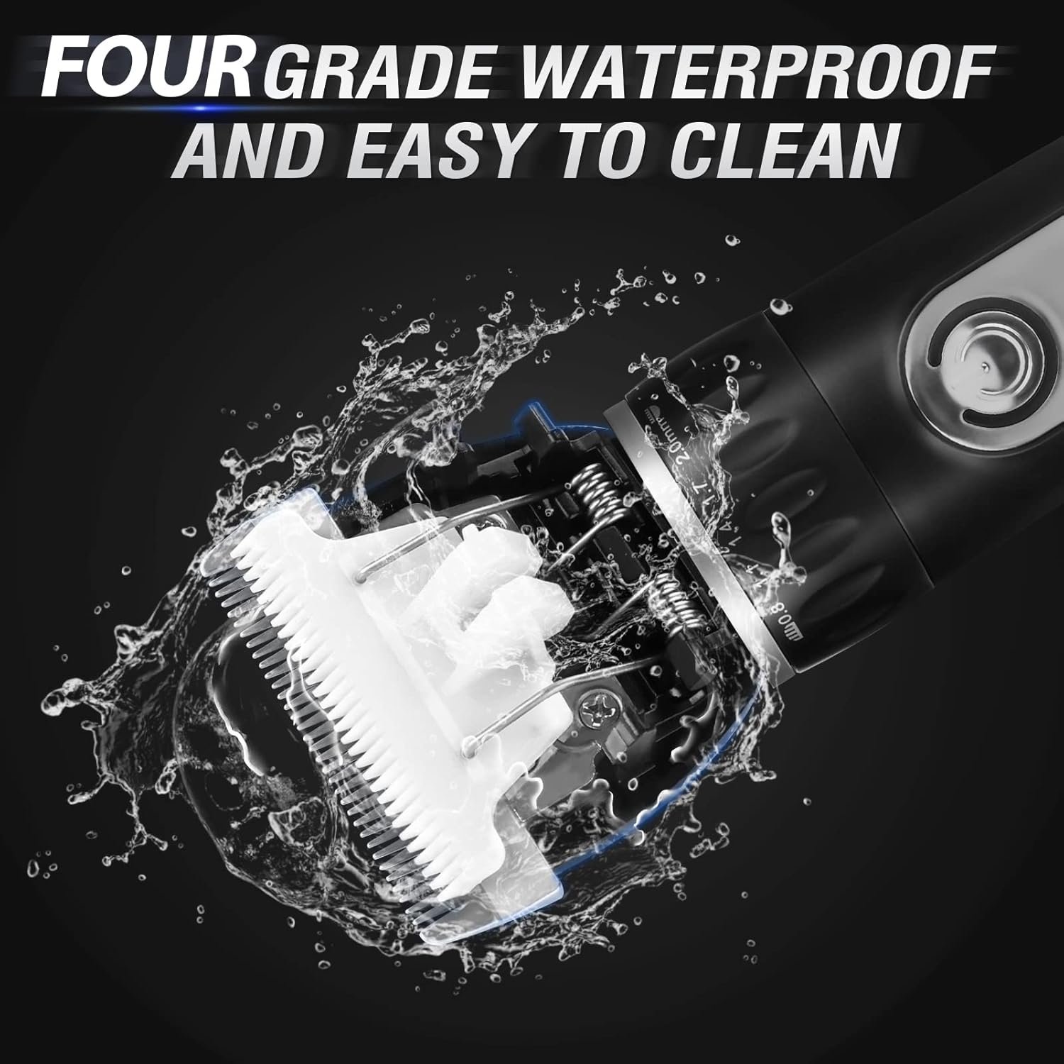 Dog Grooming Kit with LCD Display, Low Noise Dog Clippers for Grooming, Heavy Duty Dog Trimmer, Dog Grooming Supplies with Scissor, Shaver for Dogs Cats Pets, Electric Quiet Cordless - Image 6