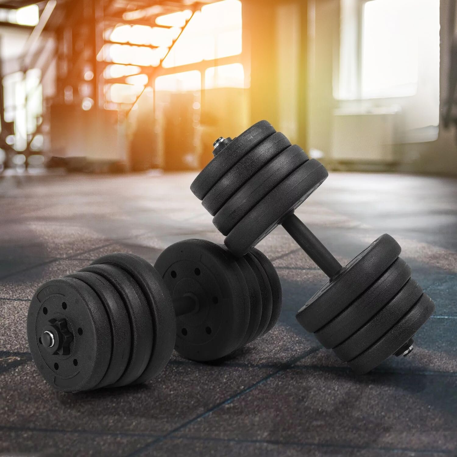 66 lbs Adjustable Dumbbell Sets 2 in 1 Free Weights Dumbbells with Anti-Slip Metal Handle for Men and Women Strength Training Home Gym Workout Equipment for Full Body Workout Fitness(Pair) - Image 2
