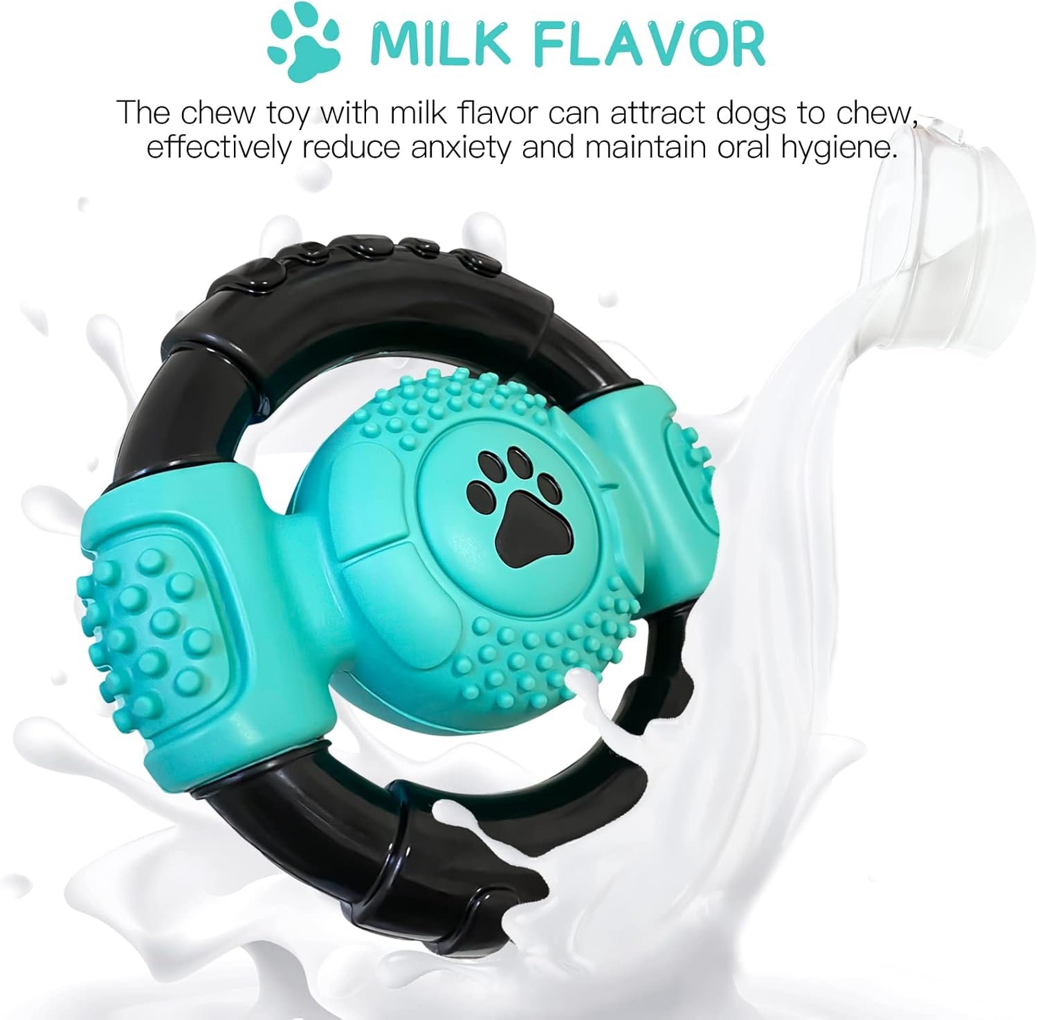 Dog Toys for Aggressive Chewers, Squeaky Dog Toys, Indestructible Dog Chew Toys for Medium Large Dogs, Milk Flavor Dog Toys to Keep Them Busy - Image 5