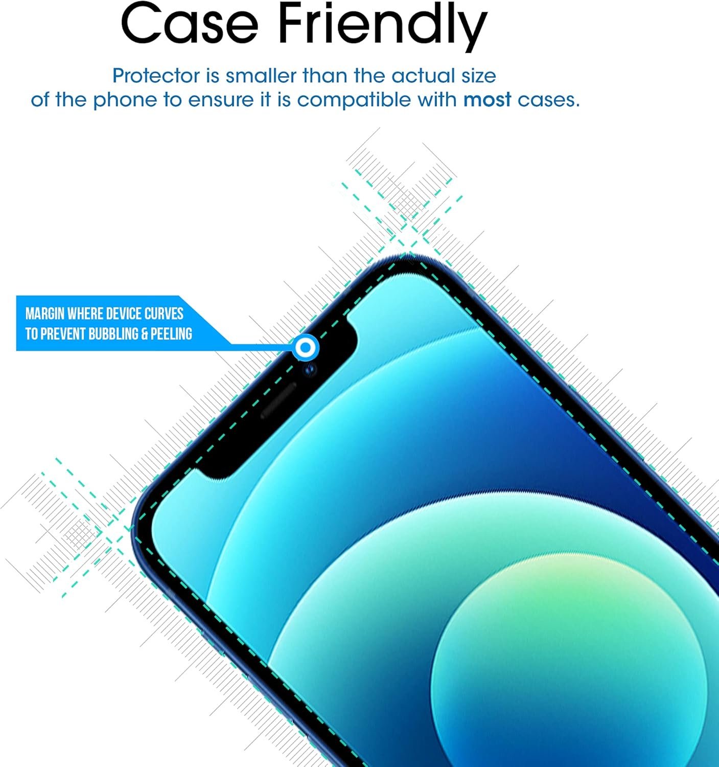 amFilm OneTouch Glass Screen Protector for iPhone 12 6.1"/ iPhone 12 Pro 6.1" with Easy Installation Kit, Tempered Glass, 2 Pack - Image 5