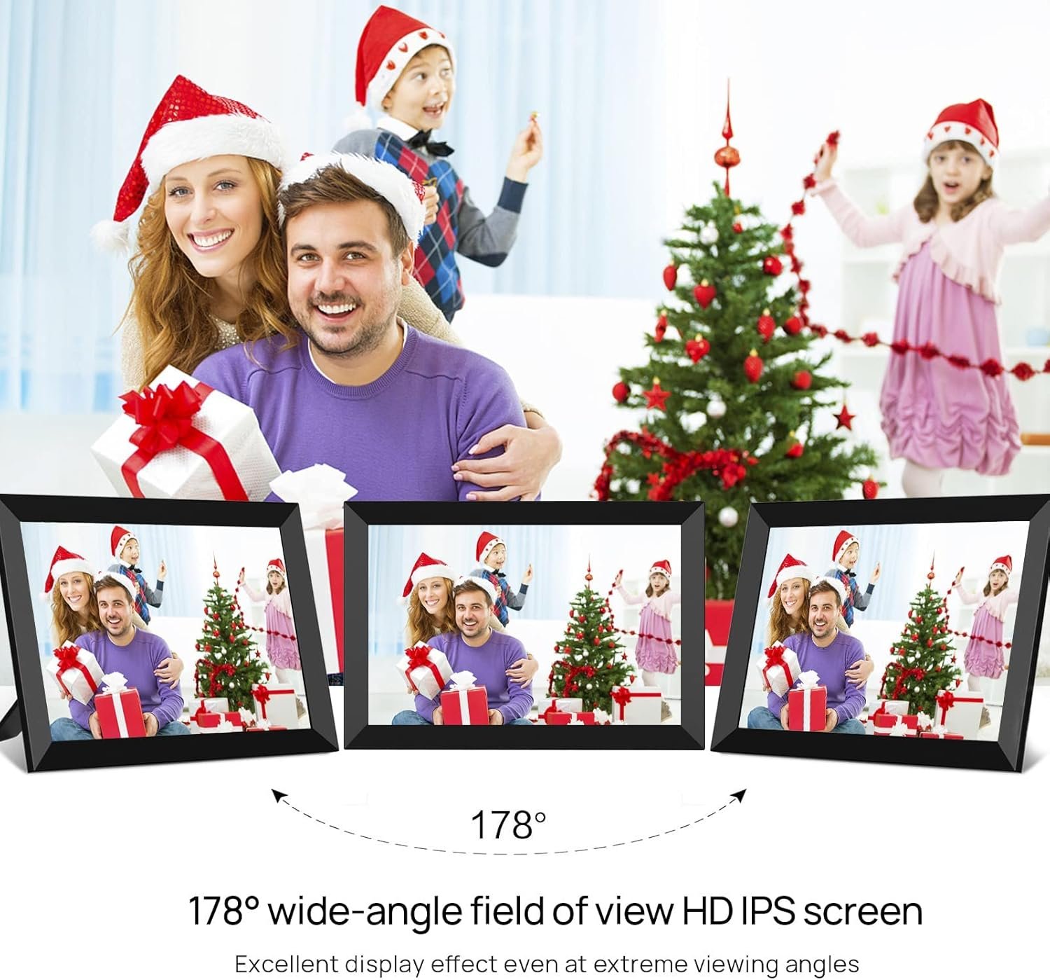 FRAMEO Digital Photo Frame, 10.1 Inch WiFi Digital Picture Frame with 1280x800 IPS HD Touch Screen, 32GB Storage Auto-Rotate Wall Mountable Easy Share Photos or Videos via Frameo App from Anywhere - Image 8