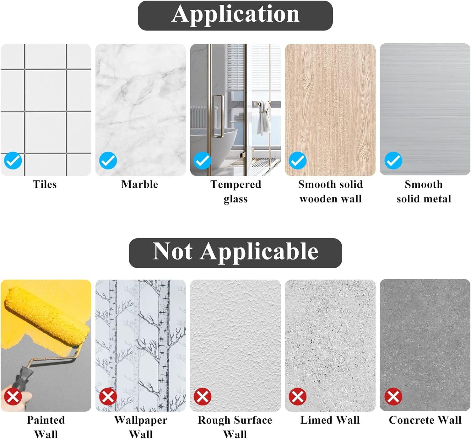 ODesign Shower Caddy 3 Pack-Shower Organizer Shelves Rack Rustproof SUS304 Stainless Steel for Bathroom Storage&Kitchen-No Drilling Adhesive Shower Caddy Shelf Dorm Room Essentials-Silver - Image 7