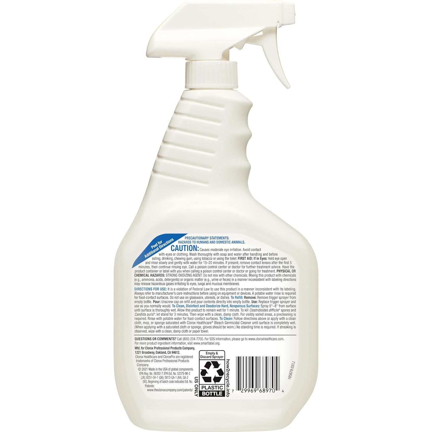 Clorox Healthcare Bleach Germicidal Cleaner Spray, 32 FL Oz (Package May Vary) - Image 4