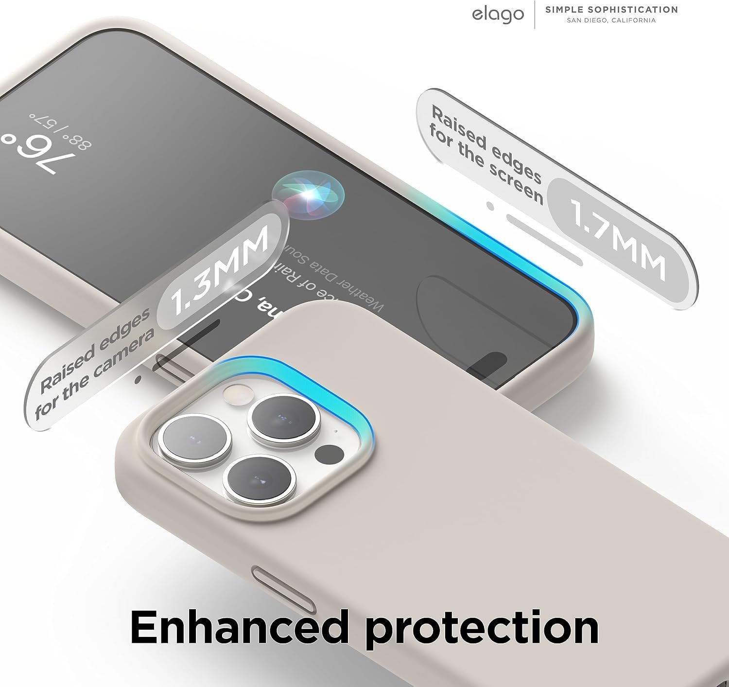 elago Compatible with iPhone 15 Pro Max Case, Liquid Silicone Case, Full Body Protective Cover, Shockproof, Slim Phone Case, Anti-Scratch Soft Microfiber Lining, 6.7 inch (Stone) - Image 6