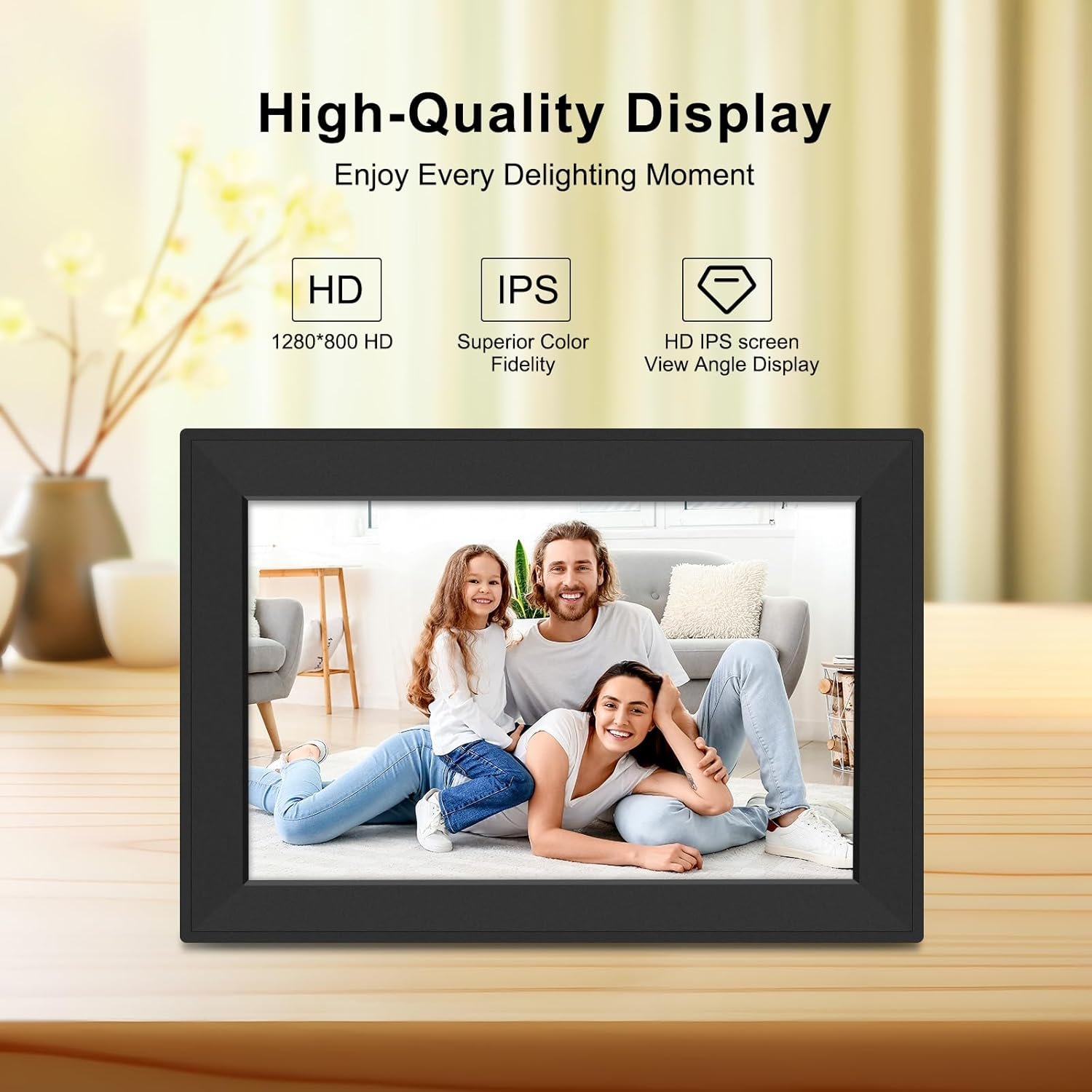 10.1 Inch WiFi Digital Picture Frame, Smart Electronic Clound Digital Photo Frame with 1280 * 800 HD Touch Screen, Instantly Share Photos & Video, Gift for Friend and Family - Image 5