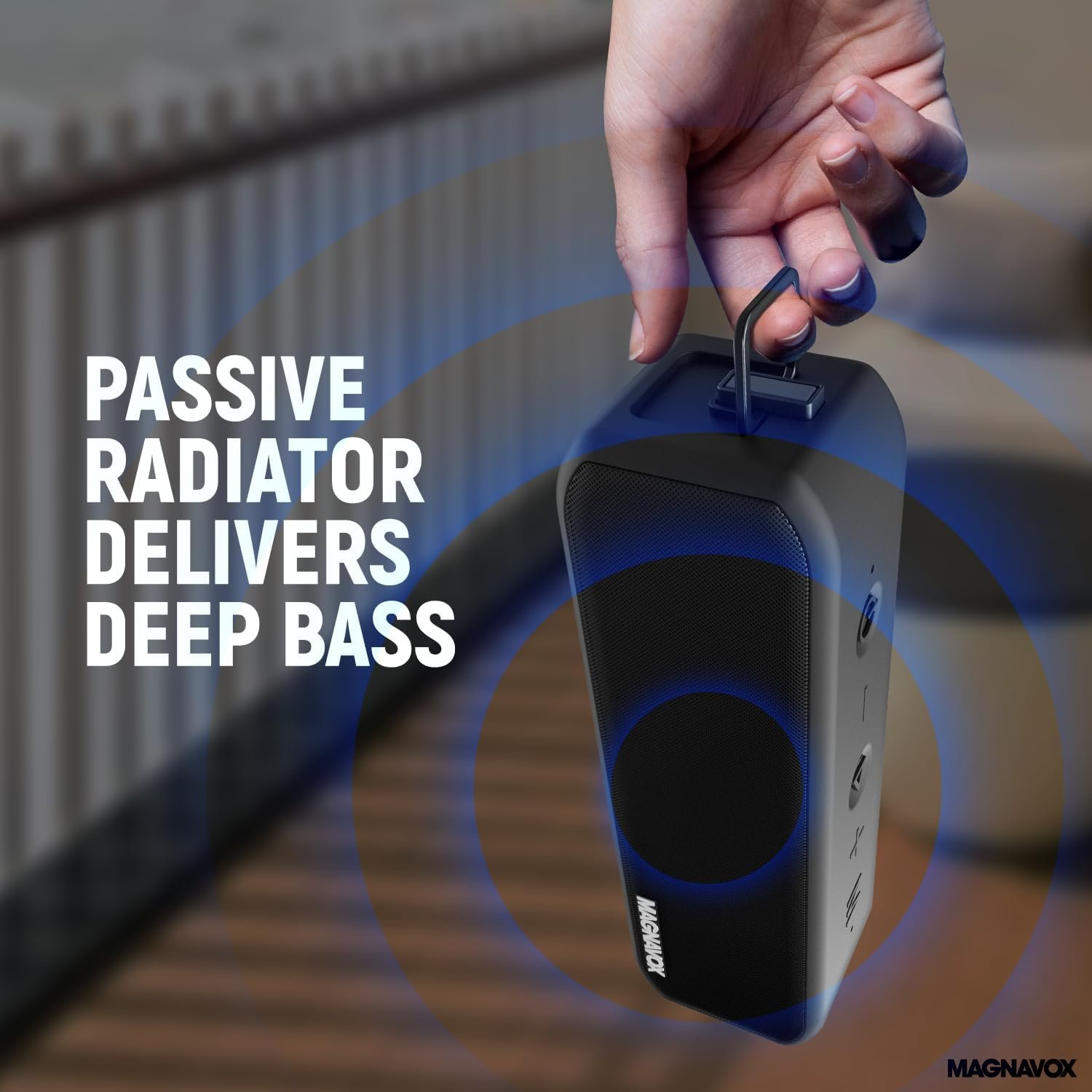 Magnavox MMA3928 Waterproof Portable Bluetooth Speaker in Black - Image 6