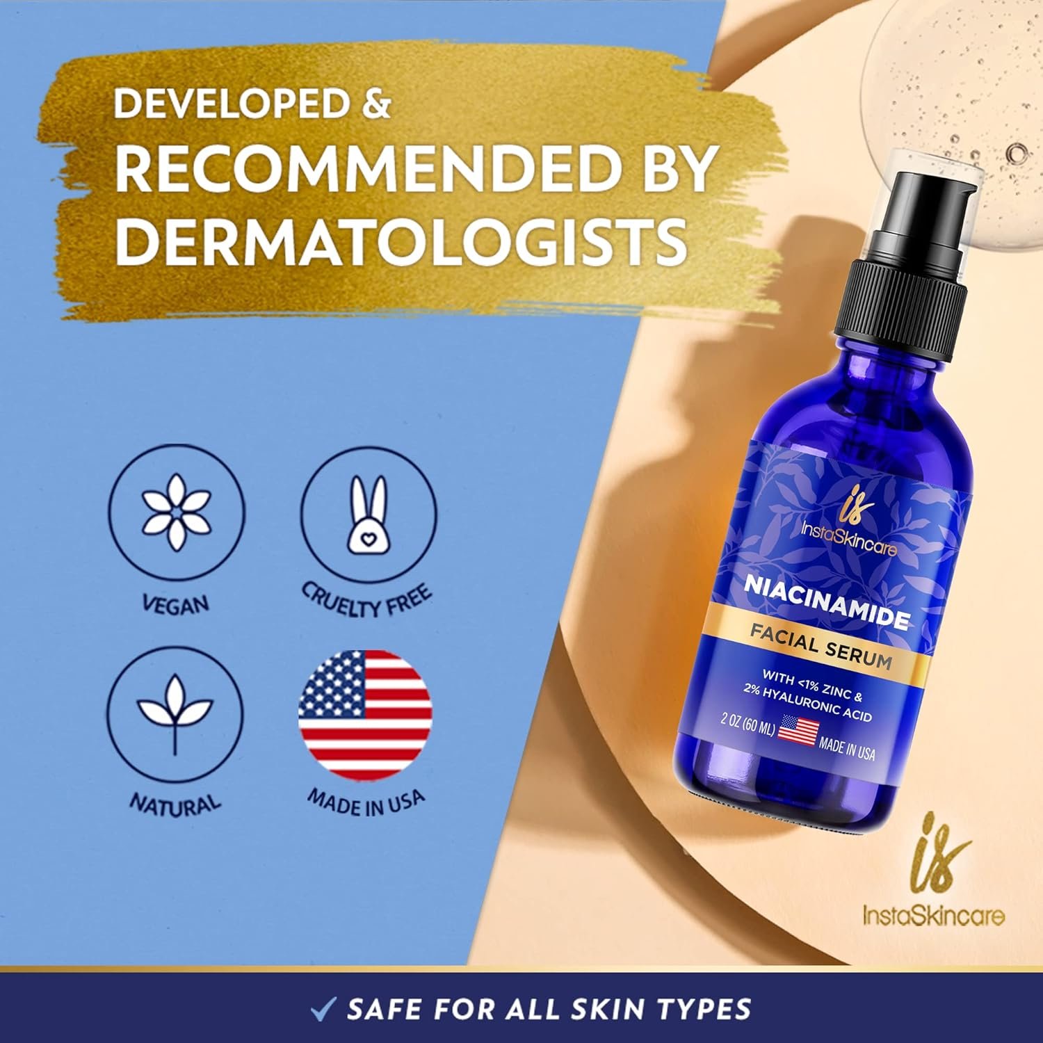 DOUBLE SIZED (2Oz) Niacinamide Serum for Face 10% with Zinc 1% Vitamin B3 Brightening Serum for for Tone, Texture and Hydrating - Image 7