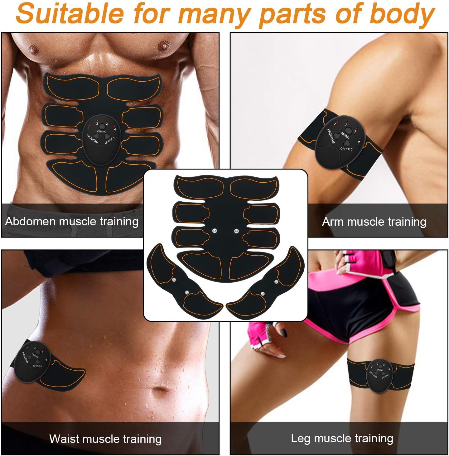 Abs Stimulator, Abdominal Toning Workout for Abdomen/Arm/Leg,Workout Equipment for Men Women,10 pcs Free Gel Pads - Image 3