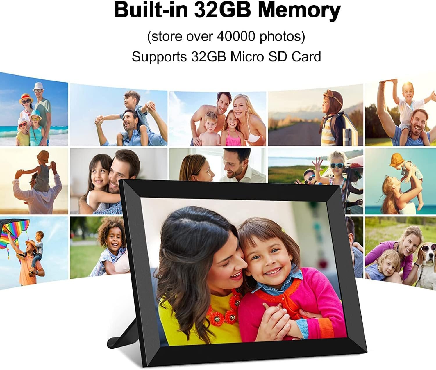 FRAMEO Digital Photo Frame, 10.1 Inch WiFi Digital Picture Frame with 1280x800 IPS HD Touch Screen, 32GB Storage Auto-Rotate Wall Mountable Easy Share Photos or Videos via Frameo App from Anywhere - Image 5