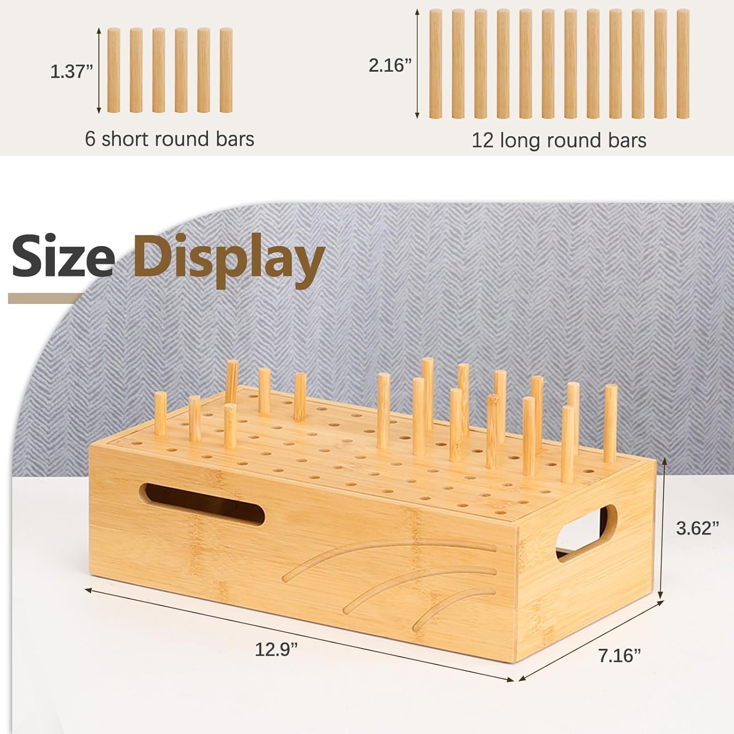 Bamboo Charging Station for Multiple Devices, Charger Station Organizer Desk Docking Station Rack for Phones, Tablets, Laptop, Perfect to Work from Home (Natural, M) - Image 4