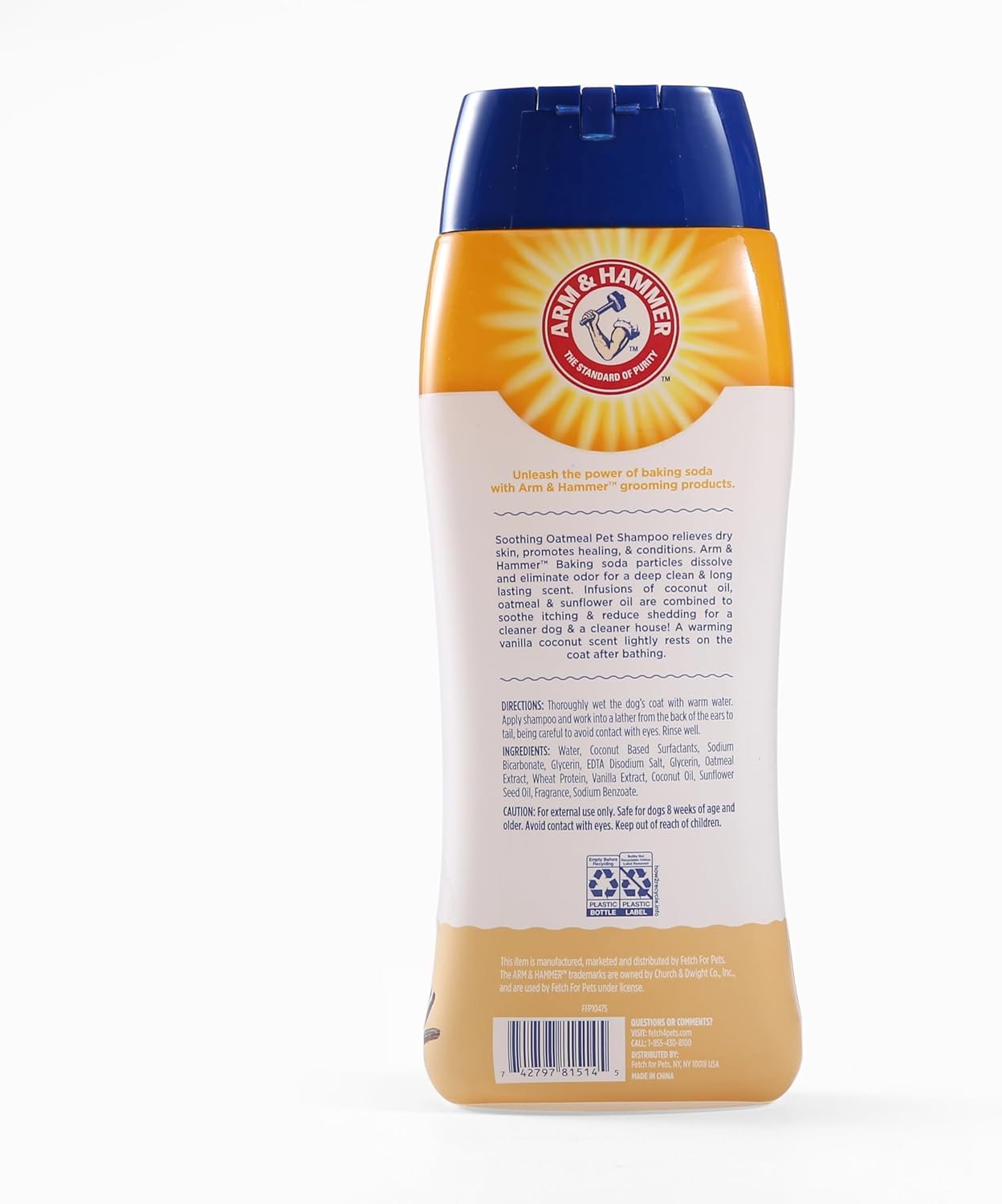 Arm & Hammer for Pets Soothing Oatmeal Pet Shampoo | Nourishing and Moisturizing Dog Shampoo with Gentle Cleansing formula | Vanilla Coconut Scent, 20 oz Bottle Shampoo for Pets - Image 3