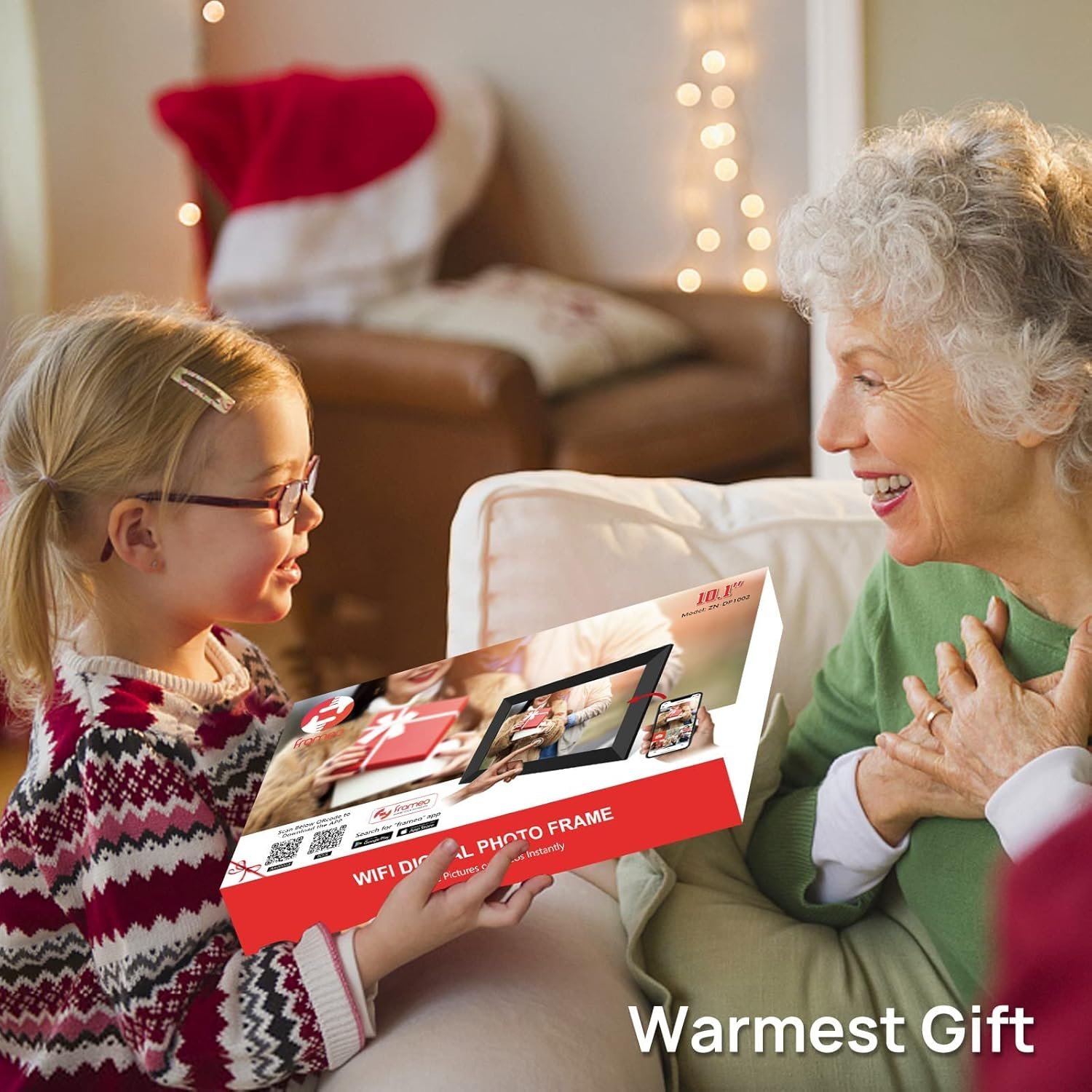 FRAMEO Digital Photo Frame, 10.1 Inch WiFi Digital Picture Frame with 1280x800 IPS HD Touch Screen, 32GB Storage Auto-Rotate Wall Mountable Easy Share Photos or Videos via Frameo App from Anywhere - Image 10