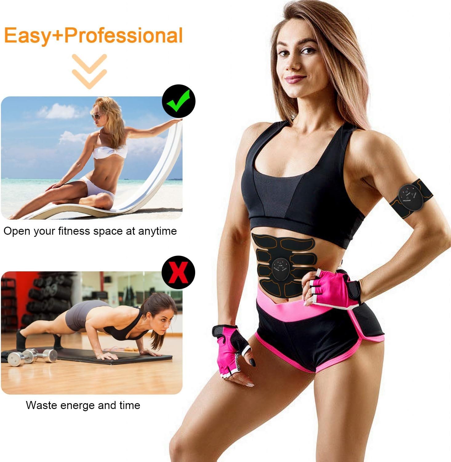 Abs Stimulator, Abdominal Toning Workout for Abdomen/Arm/Leg,Workout Equipment for Men Women,10 pcs Free Gel Pads - Image 7