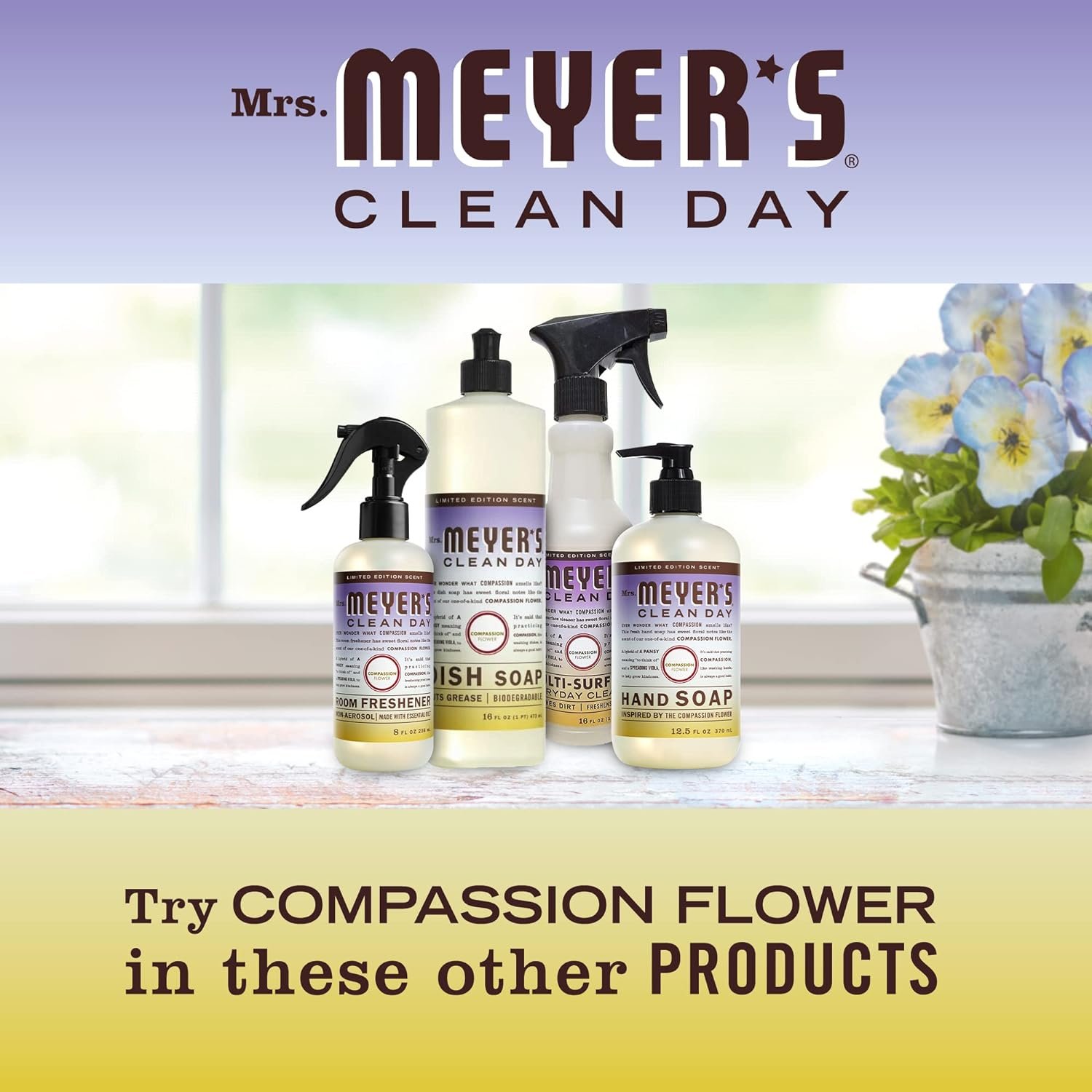 MRS. MEYER'S CLEAN DAY All-Purpose Cleaner Spray, Compassion Flower, 16 fl. oz (Pack of 3) - Image 11