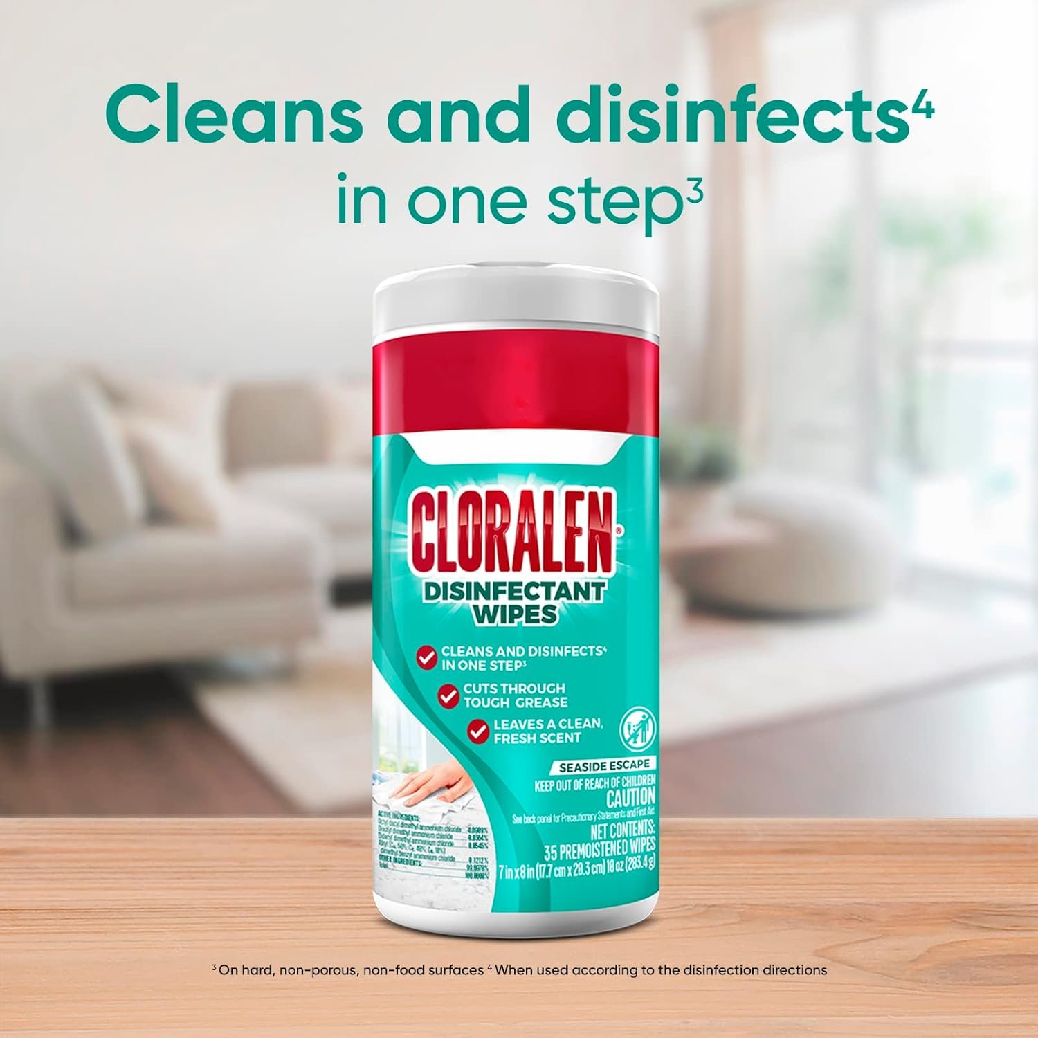 Cloralen Disinfectant Multipurpose EPA Wipes 35 count 3/packs (2759) - Image 3