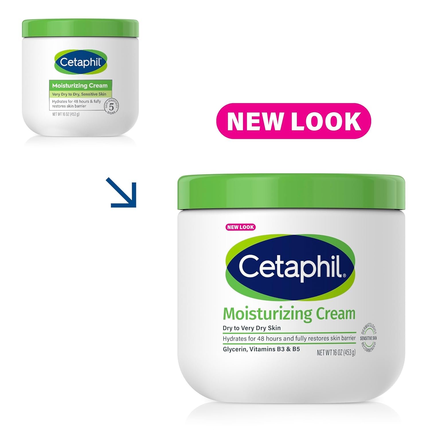 Cetaphil Face & Body Moisturizer, Hydrating Moisturizing Cream for Dry to Very Dry, Sensitive Skin, NEW 20 oz, Fragrance Free, Non-Comedogenic, Non-Greasy (Packaging May Vary) - Image 3