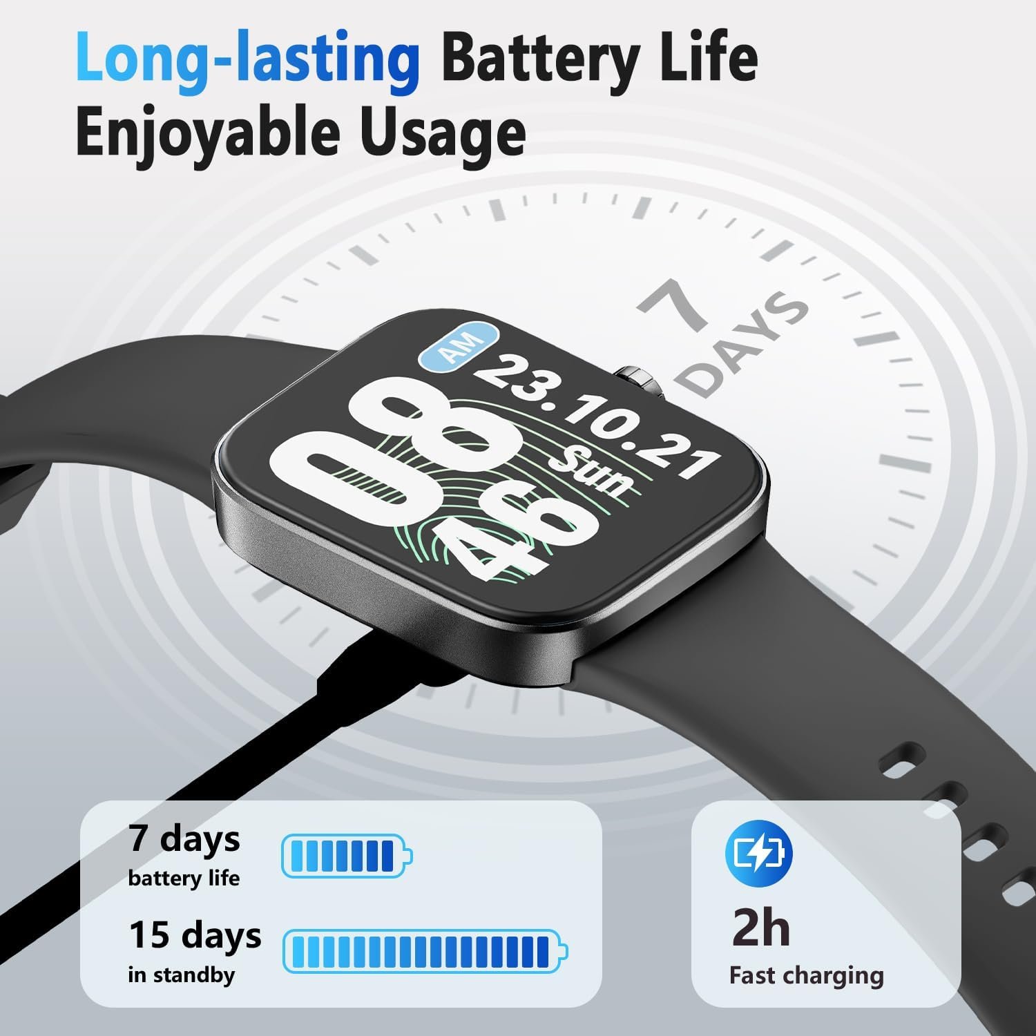 ASWEE Smart Watch (Answer/Dial Call),Fitness Tracker with 1.85" TFT Display,Multiple Sport Modes Smartwatch with Heart Rate Blood Oxygen and Sleep Monitor,IP68 Waterproof Smart Watches for Men Women - Image 7