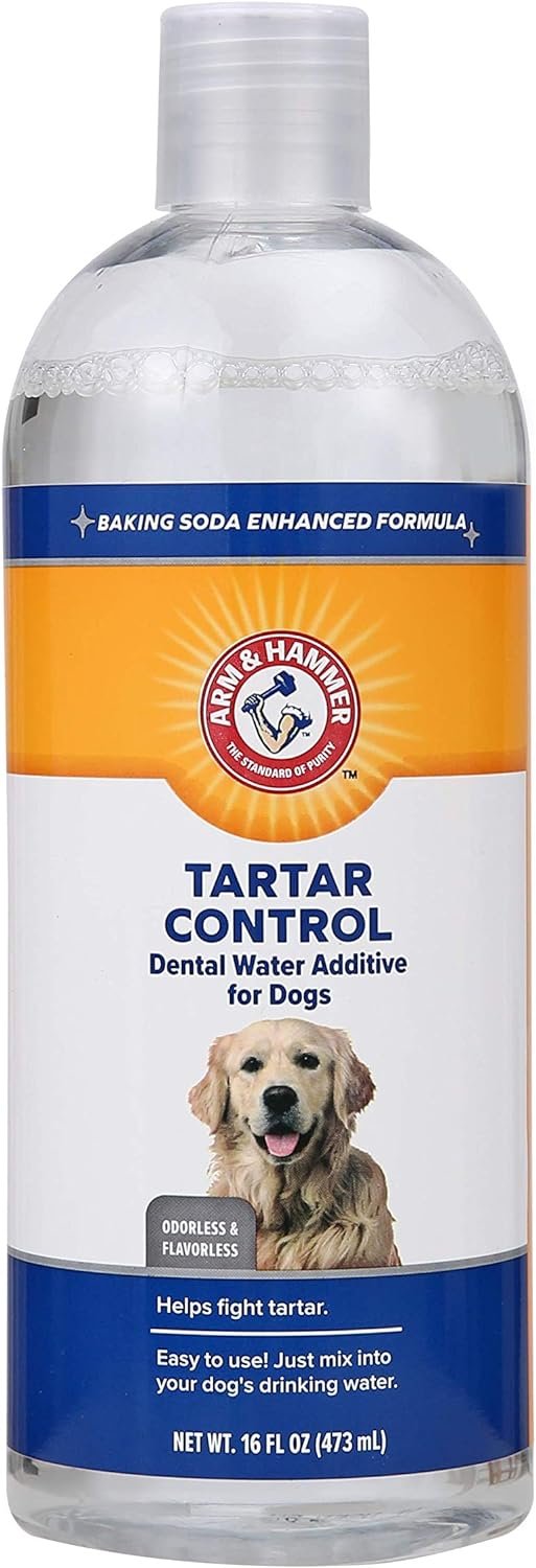 Arm & Hammer Dog Water Additive for Dental Care - Bad Breath Eliminator for Dogs & Dog Breath Freshener - Dog Tooth Plaque Cleaner & Dog Tartar Remover - 16 Fl Oz Dental Rinse for Dogs - Pack of 1 - Image 2
