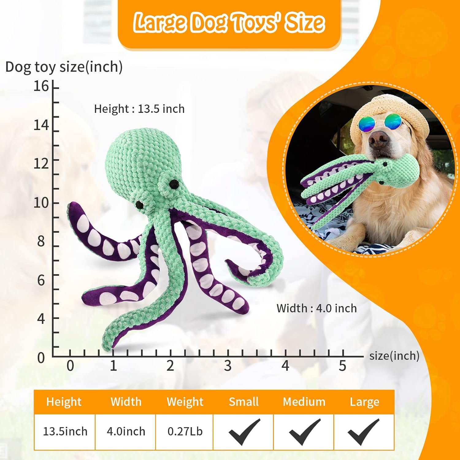 Squeaky Dog Toys for Large Dogs: Plush Dog Toys with Soft Fabric - Pet Toys for Small, Medium, and Large Dogs - Puppy Toys to Keep Them Busy - Image 6