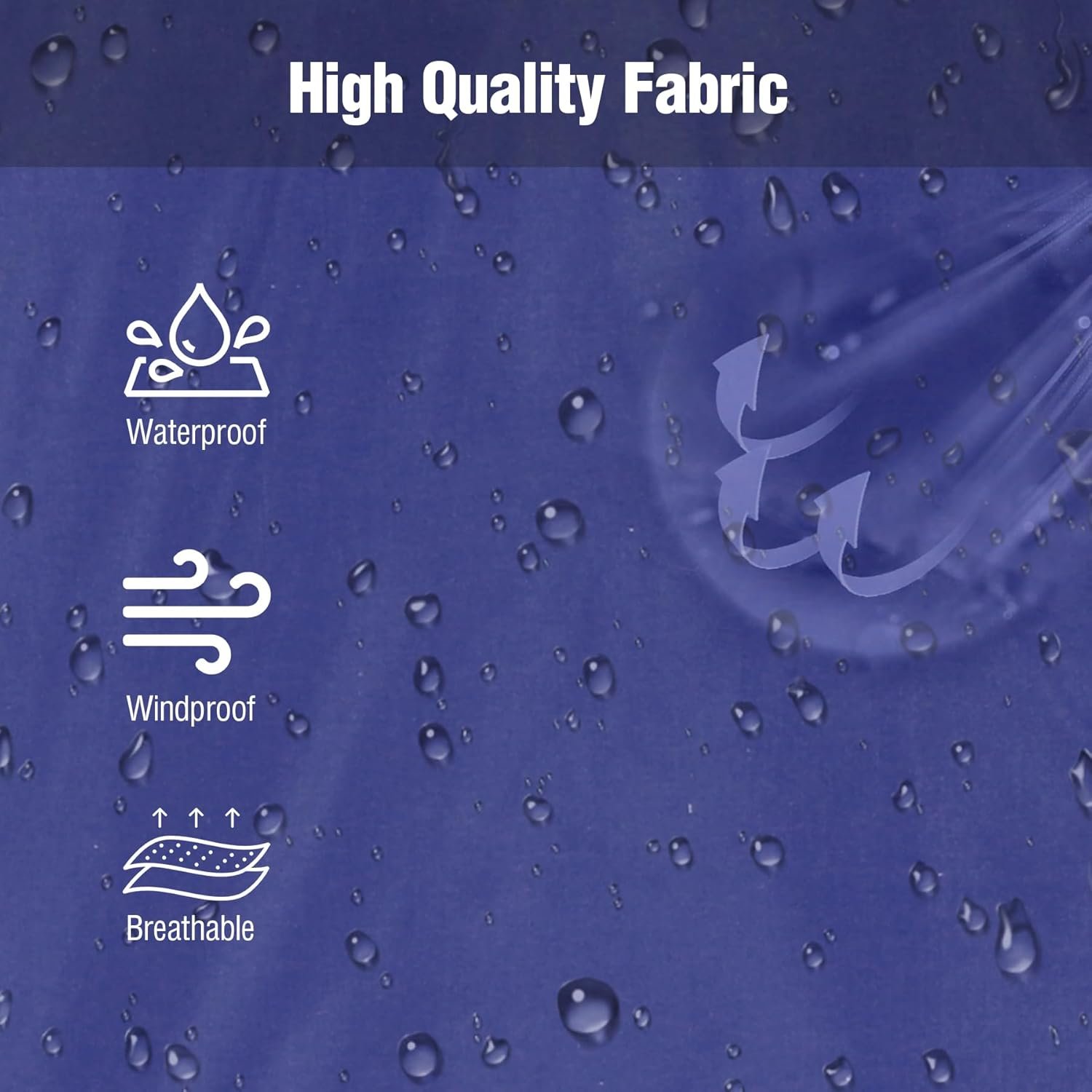 Camp Poncho Sleeping Bag, Wearable Hooded Stadium Blanket Sack Cold Weather for Adult, Blue - Image 8