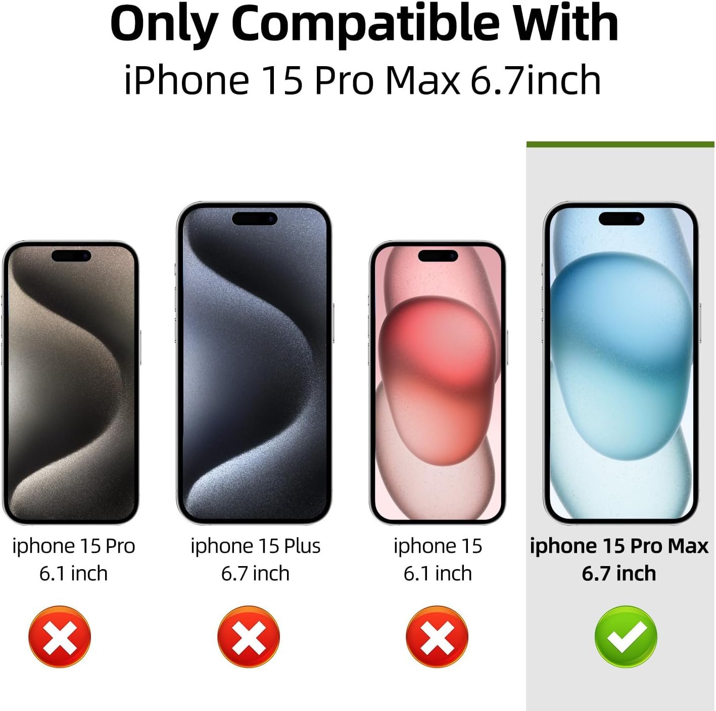 2 Pcs Dazzling Gradient Colorful Anti-Spy Tempered Glass Screen Protector Compatible with iPhone 15 pro max, Electroplated Anti-Blue Light, HD Anti-scratch Privacy Protection, 6.7 inch with Aid Frame - Image 3