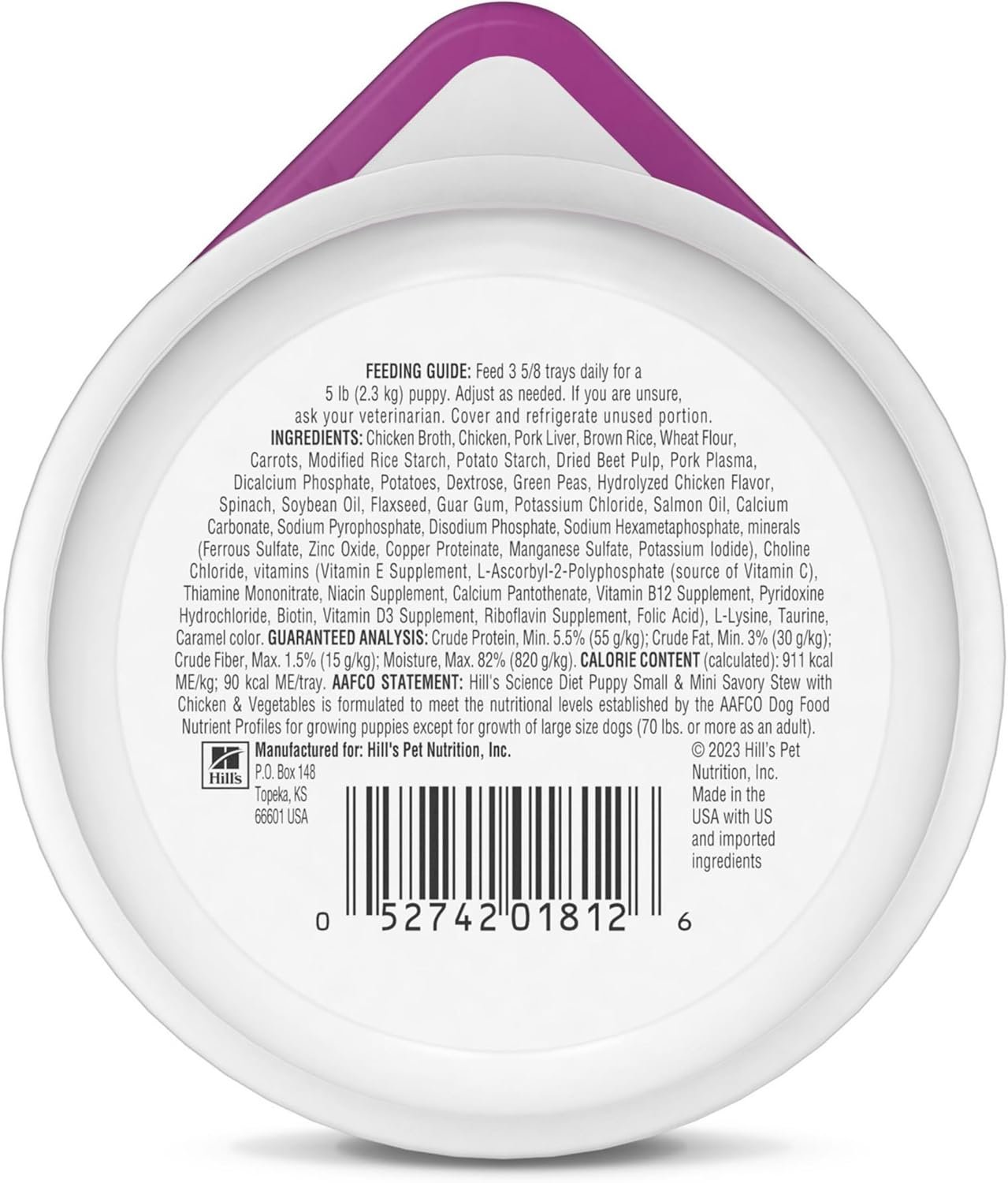 Hill's Science Diet Puppy, Puppy, Small & Mini Breeds Puppy Premium Nutrition, Wet Dog Food, Chicken & Vegetables Stew, 3.5 oz Tray, Case of 12 - Image 3