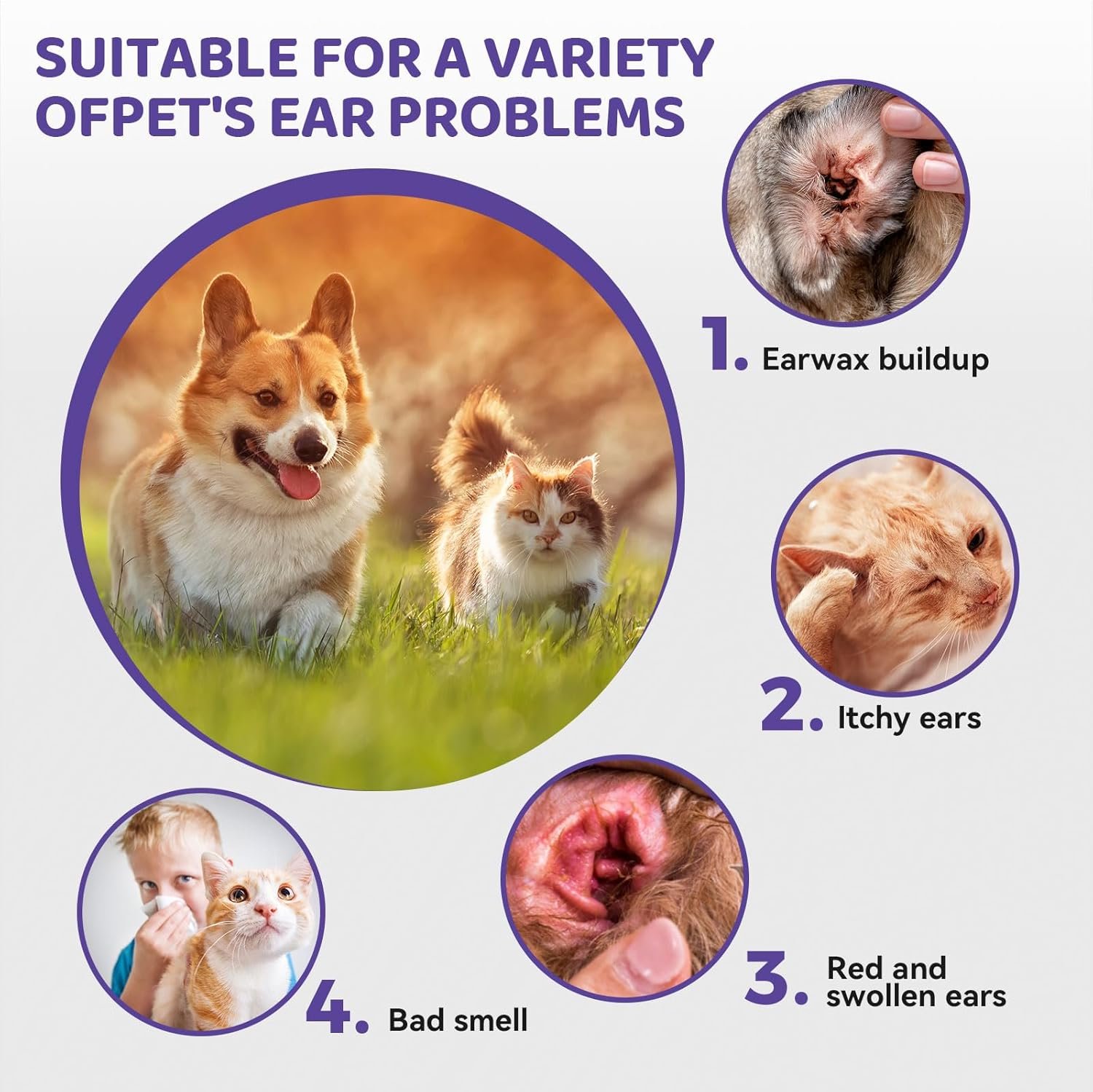 Dog Ear wipes Finger - Ear Finger Wipes for Dogs & Cats - Pet Ear Cleaning Finger Wipes - Sooths & Deodorizes, Prevent Ear Itch & Inflammation – Fresh Coconut Scent, All Natural Ingredients - 60 Count - Image 7