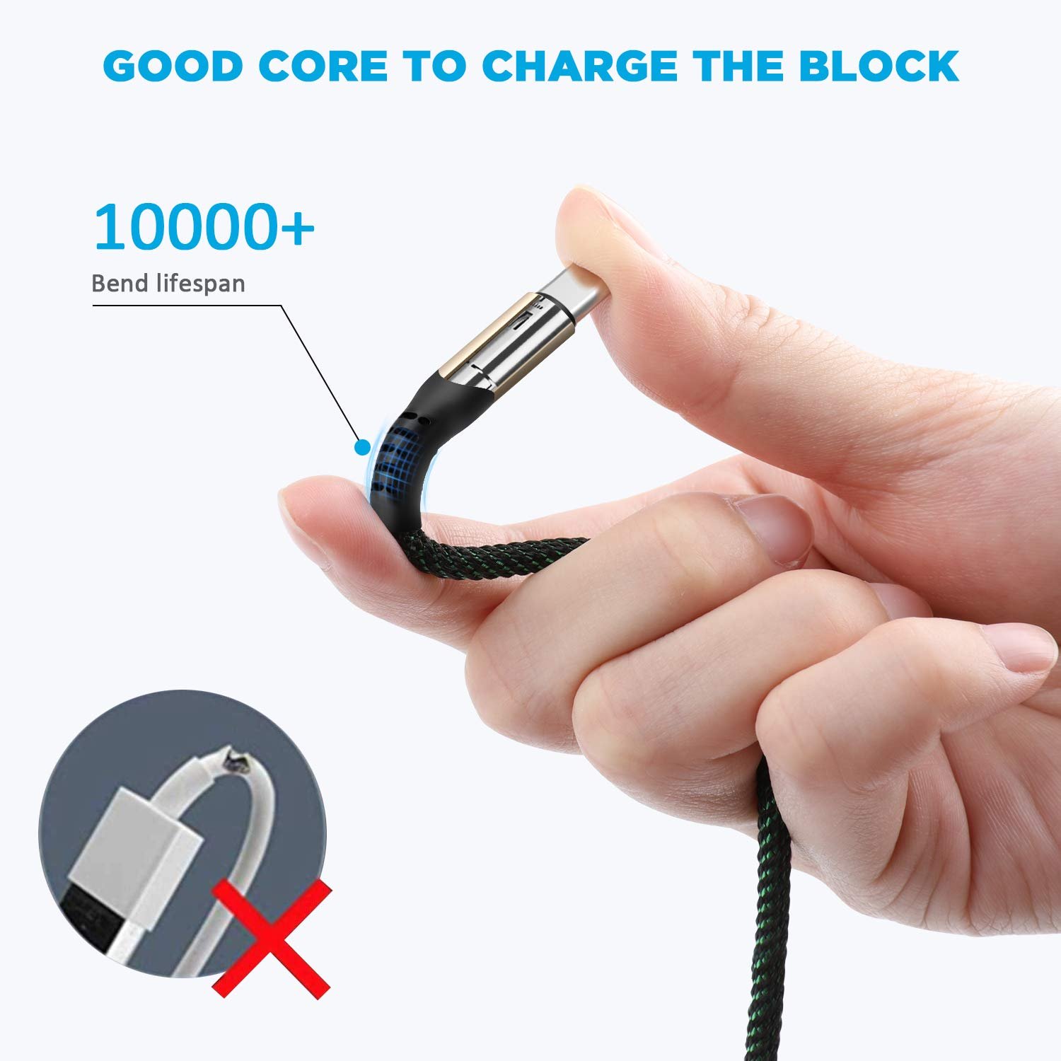 2Pack 4FT Multi Charging Cable ,USB C Splitter Cable,4 in 1 Fast Charging QC3.0 Nylon Braided Charging Cord with 4 Type-C Cable, for iPhone 15 Pro Max/Android and Tablets (USB C Splitter Cable) - Image 7