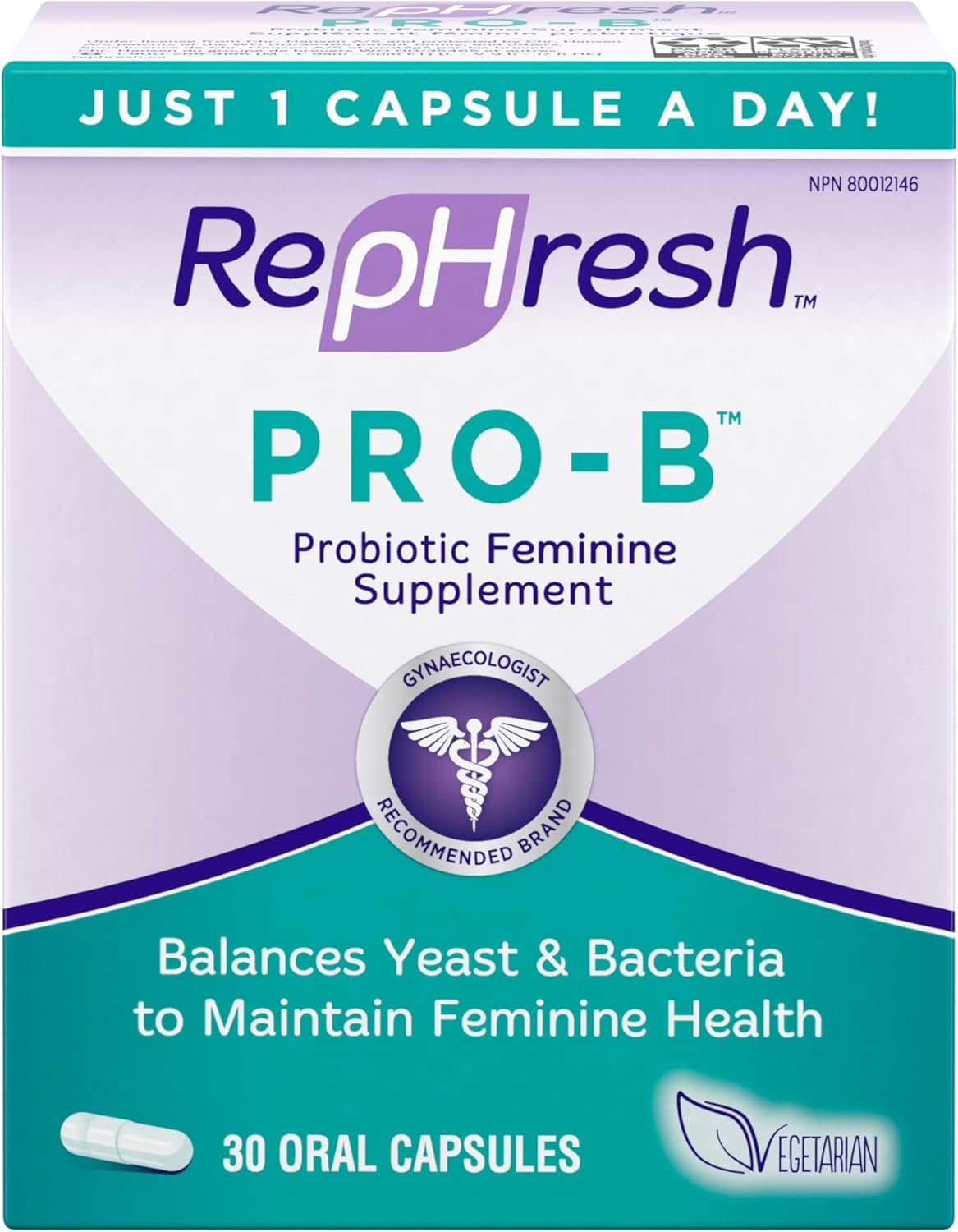 Rephresh Pro-B Probiotic Supplement for Women, 30 Oral Capsules - Image 2