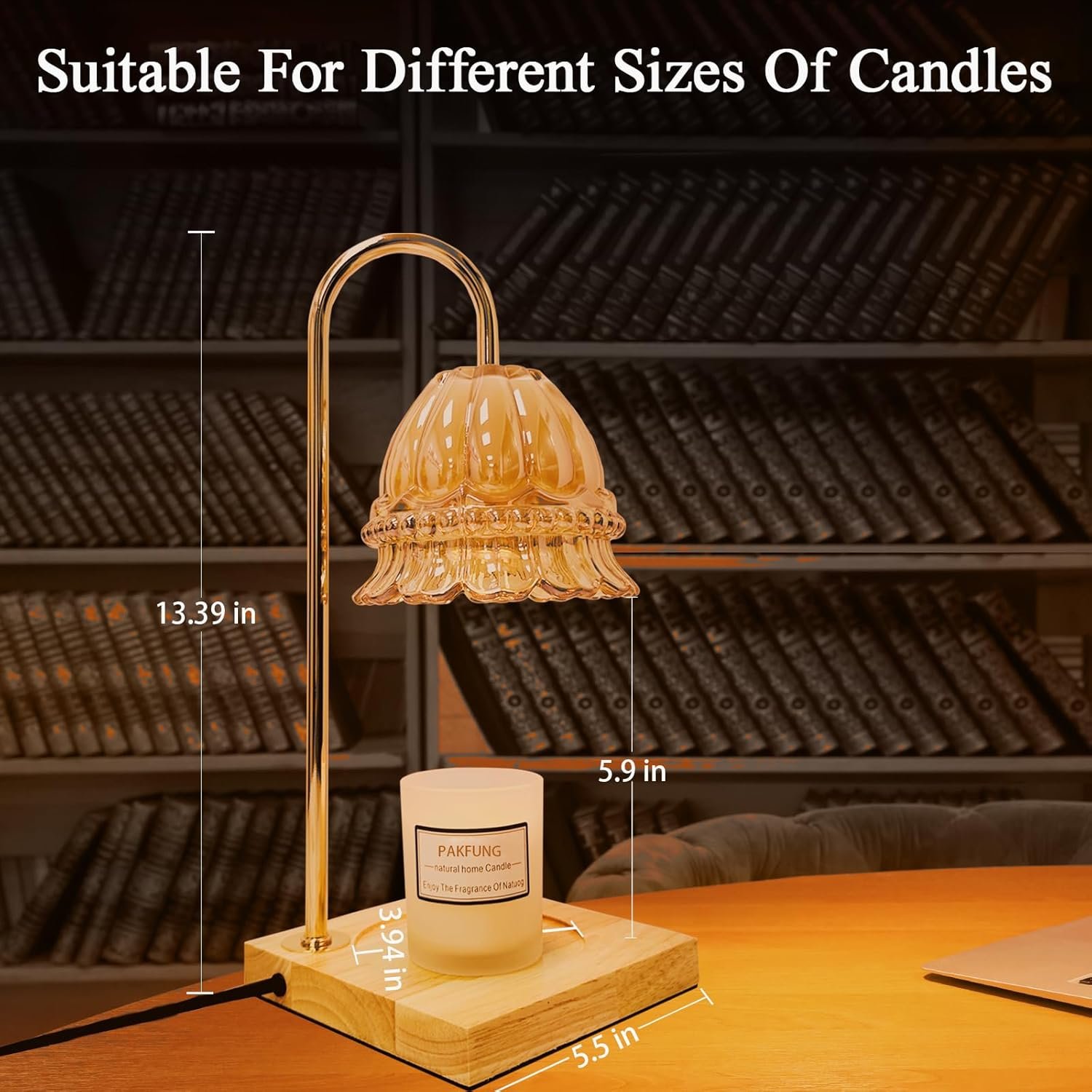 Dimmable Candle Warmer Lamp with Timer & 2 Bulbs for Bedroom Home Décor, Wax Melting Warmer for Large Scented Jar Candles, Mother's Day Gift for Mom Women Her - Image 6