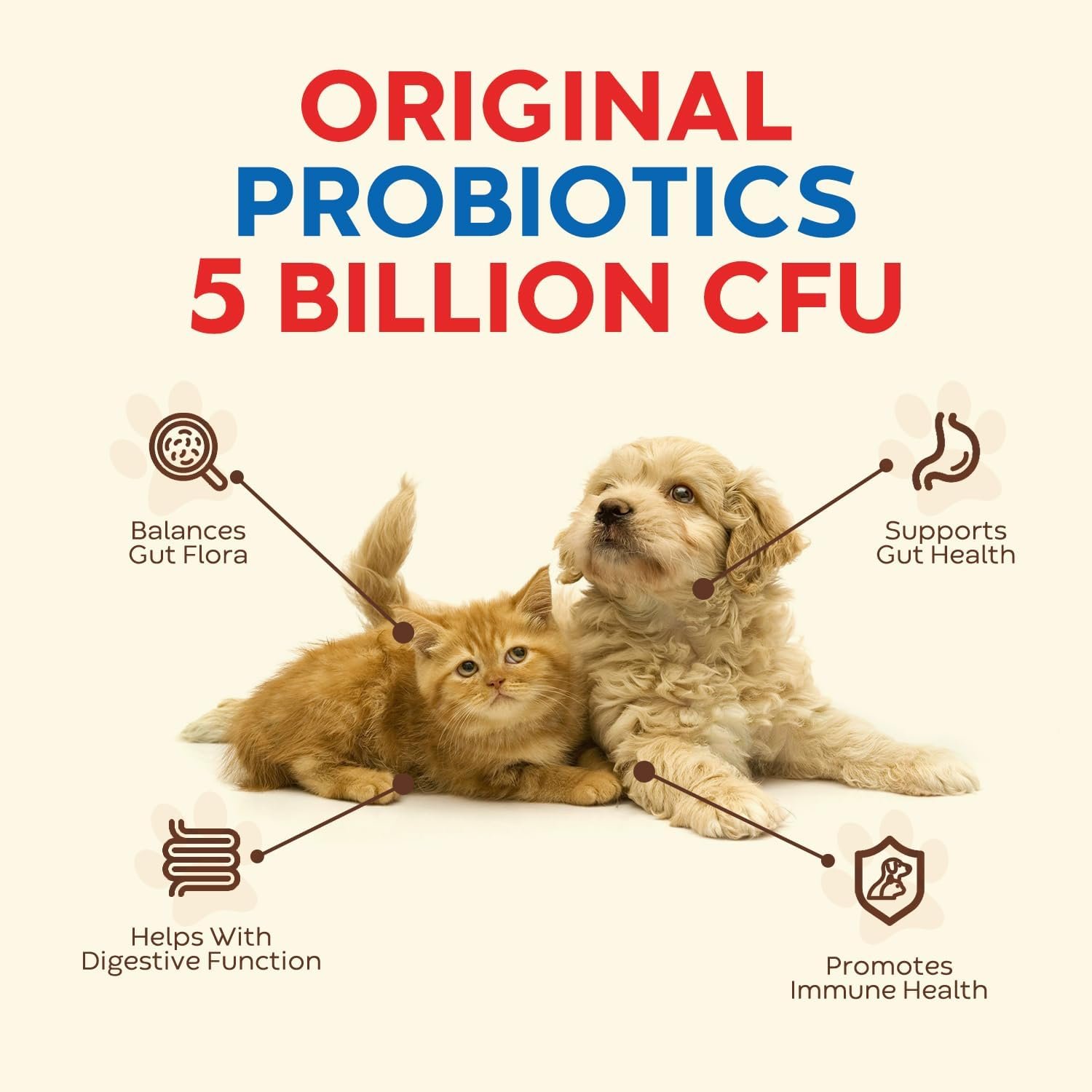 Probiotics for Dogs and Cats, 5 Billion CFU, Veterinarian Formulated, Digestive & Immune Health, Gut Flora Balance, All Natural Probiotic Powder, Chicken Liver Flavor, 20 Sticks - Image 4